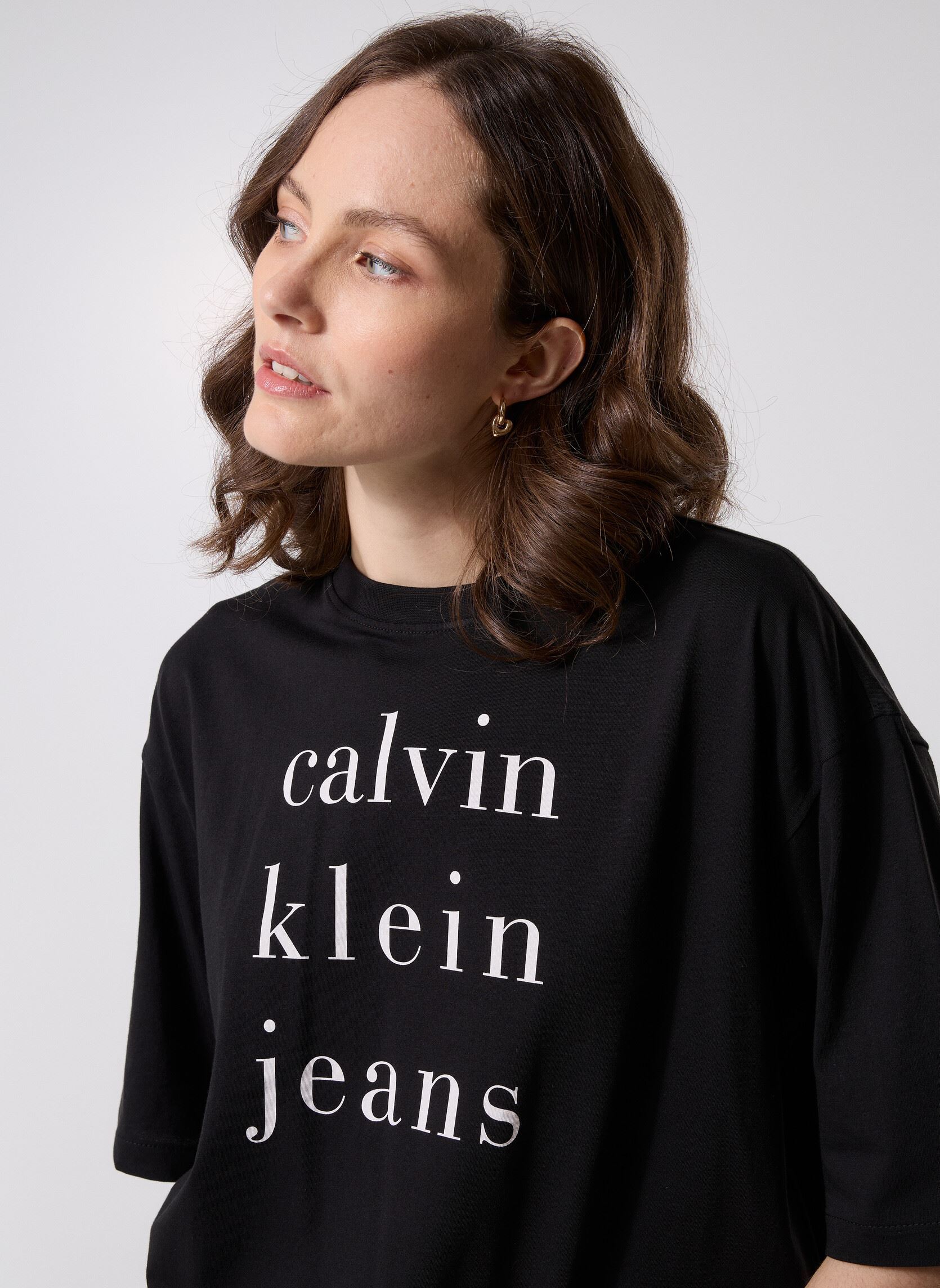 Kurzarm-T-Shirts Ss Ckj Logo Tee LV047B827G damen schwarz Calvin Klein Jeans Kurzarm-T-Shirts Ss Ckj Logo Tee LV047B827G damen schwarz BLACK