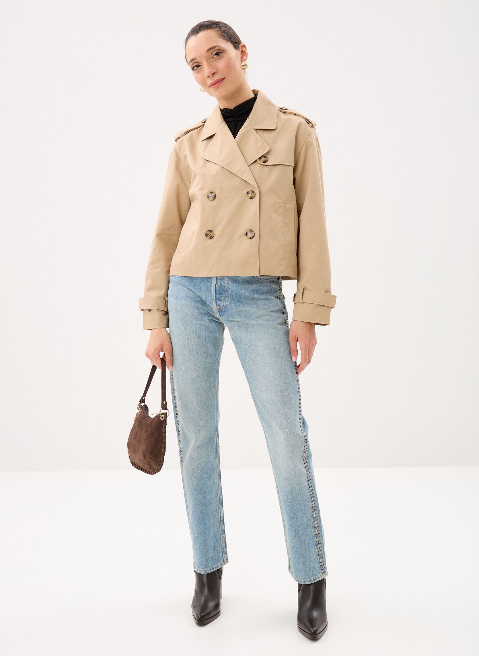 Trench-coats TRENCH-COURT1 femme beige MADE BY Trench-coats TRENCH-COURT1 femme beige Beige