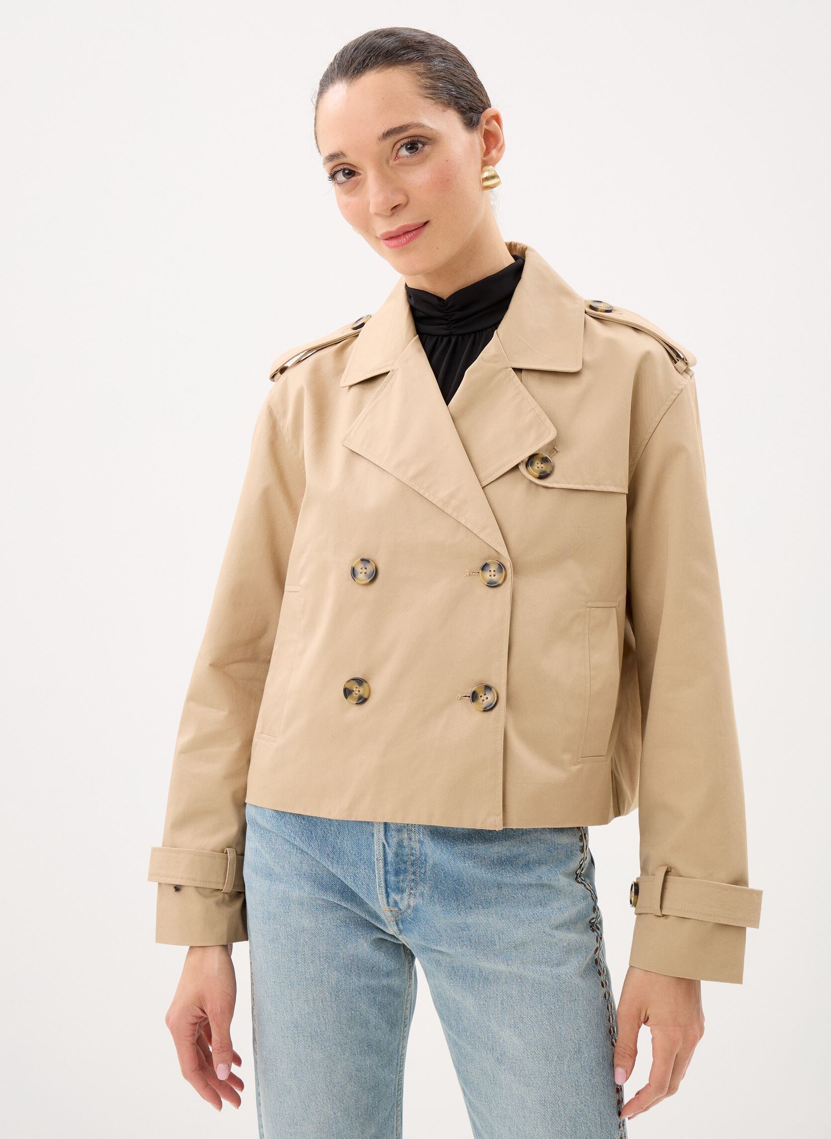 Trench-coats TRENCH-COURT1 femme beige MADE BY Trench-coats TRENCH-COURT1 femme beige Beige