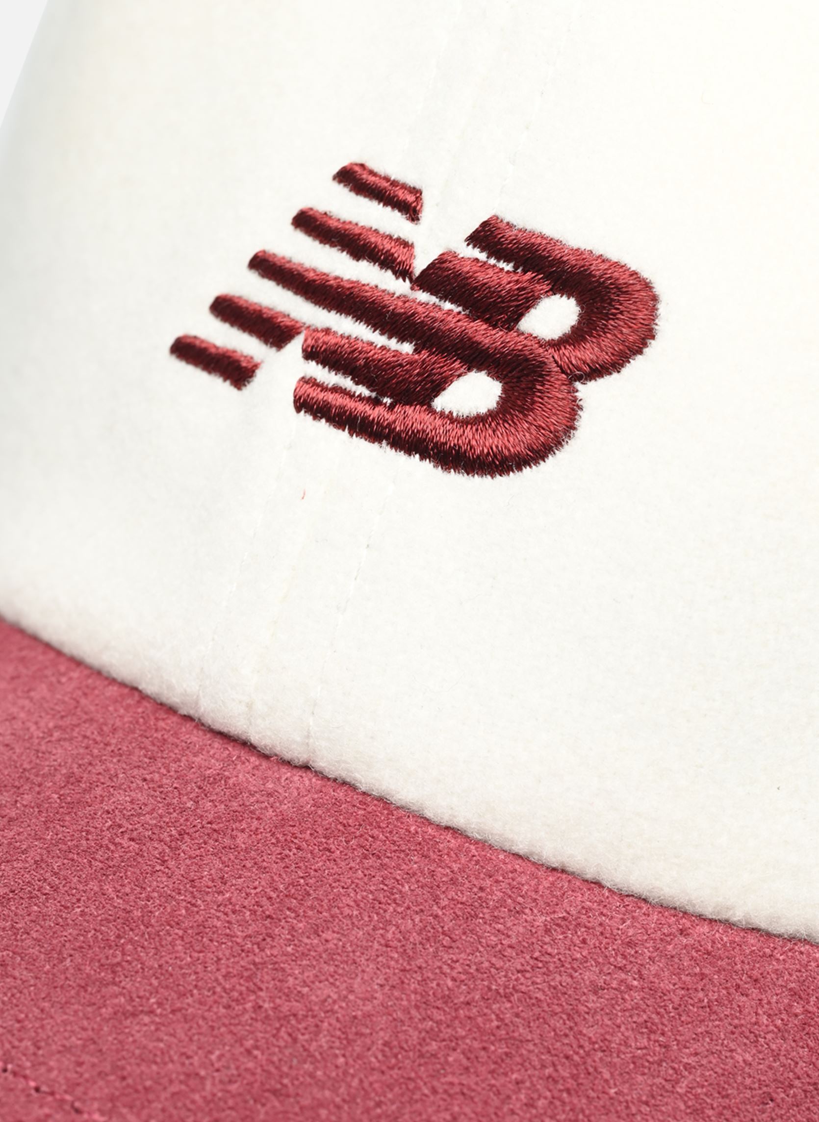 Kappen '47 Clean Up Wool Suede Hat rot New Balance Kappen '47 Clean Up Wool Suede Hat rot Monarch Burgundy Heather