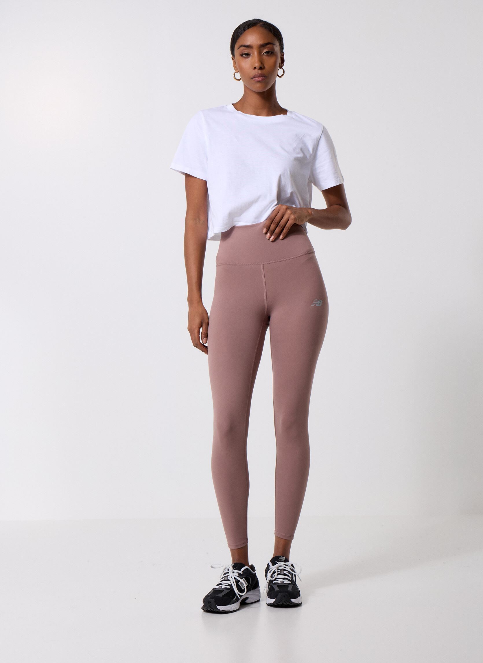 Leggings NB Harmony High Rise Legging 25 femme marron New Balance Leggings NB Harmony High Rise Legging 25 femme marron Earth Shadow