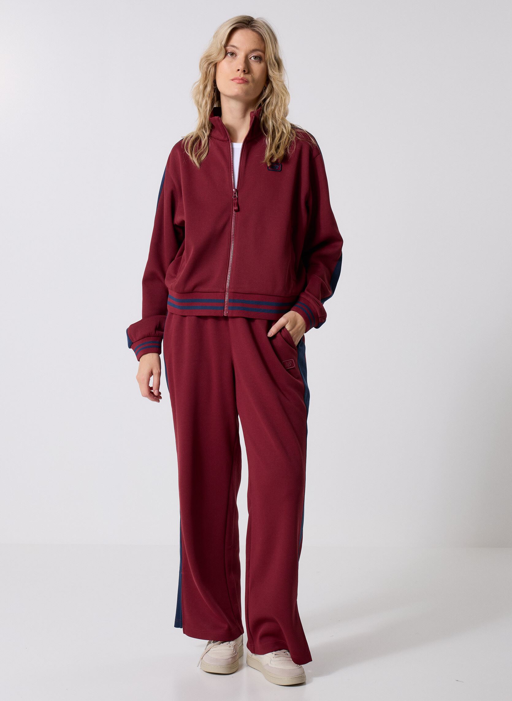 Trainingsbroeken Post Season Pique Track Pant dames bordeaux New Balance Trainingsbroeken Post Season Pique Track Pant dames bordeaux Monarch Burgundy