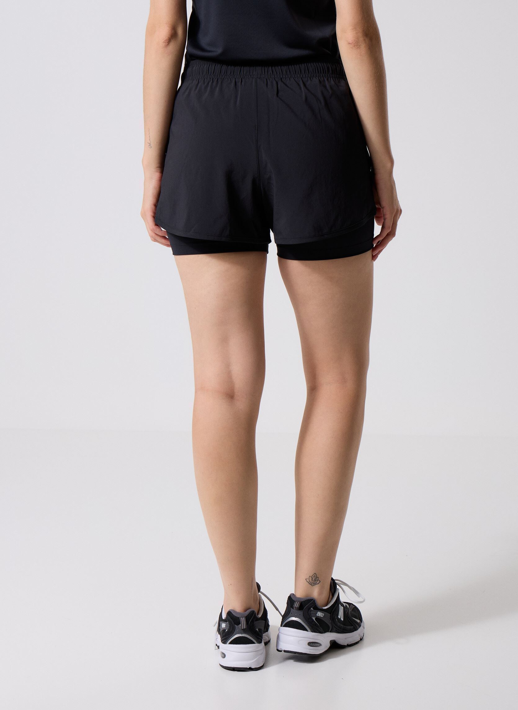 Shorts Sport Essentials 2-in-1 Short 3 femme noir New Balance Shorts Sport Essentials 2-in-1 Short 3 femme noir BLACK