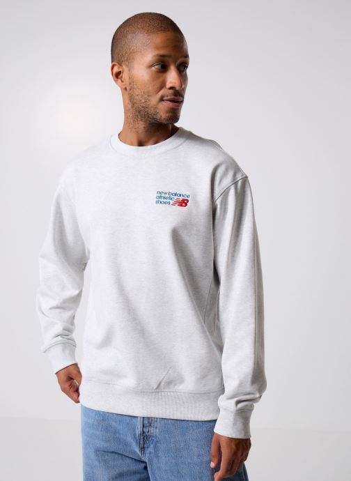 New Balance Sweats Athletics Premium Logo Crew homme gris