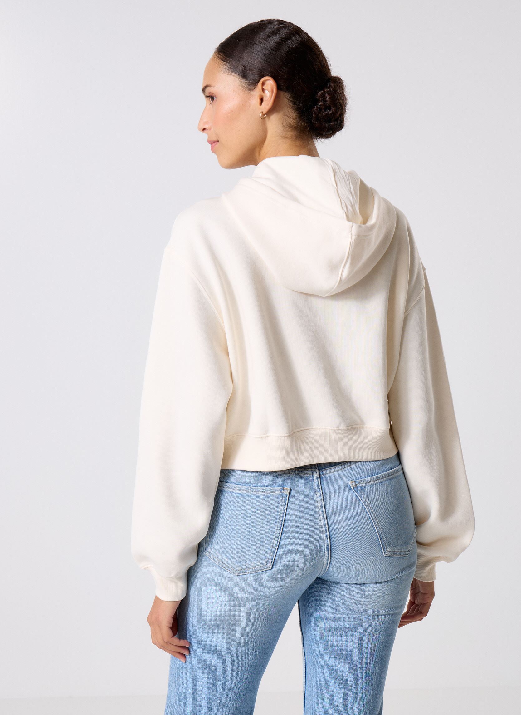 Sweats zippés Linear Heritage Fleece Full Zip femme blanc New Balance Sweats zippés Linear Heritage Fleece Full Zip femme blanc Permafrost