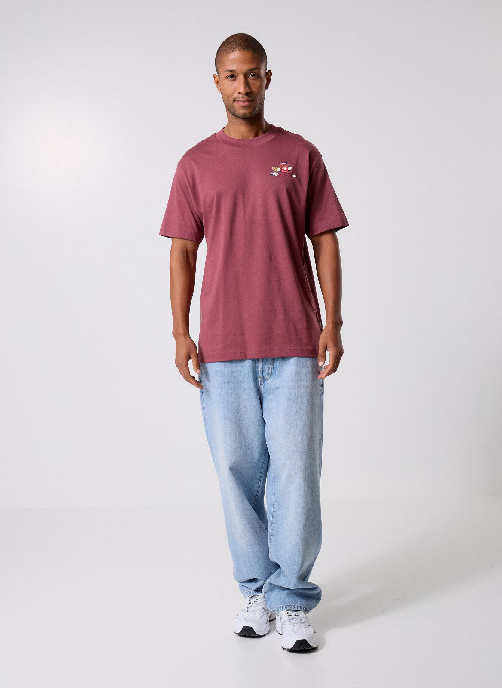 Tee-shirts manches courtes Spectator T-Shirt homme bordeaux New Balance Tee-shirts manches courtes Spectator T-Shirt homme bordeaux WASHED BURGUNDY