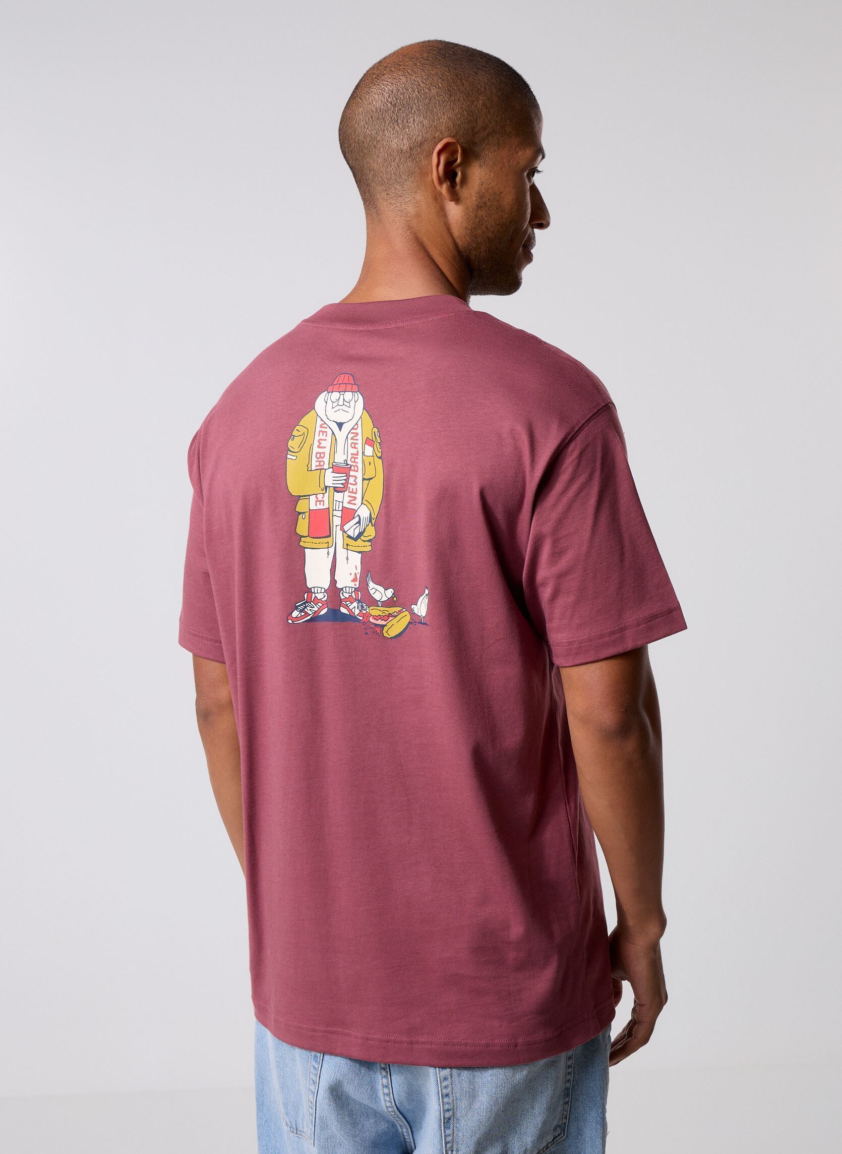 Tee-shirts manches courtes Spectator T-Shirt homme bordeaux New Balance Tee-shirts manches courtes Spectator T-Shirt homme bordeaux WASHED BURGUNDY