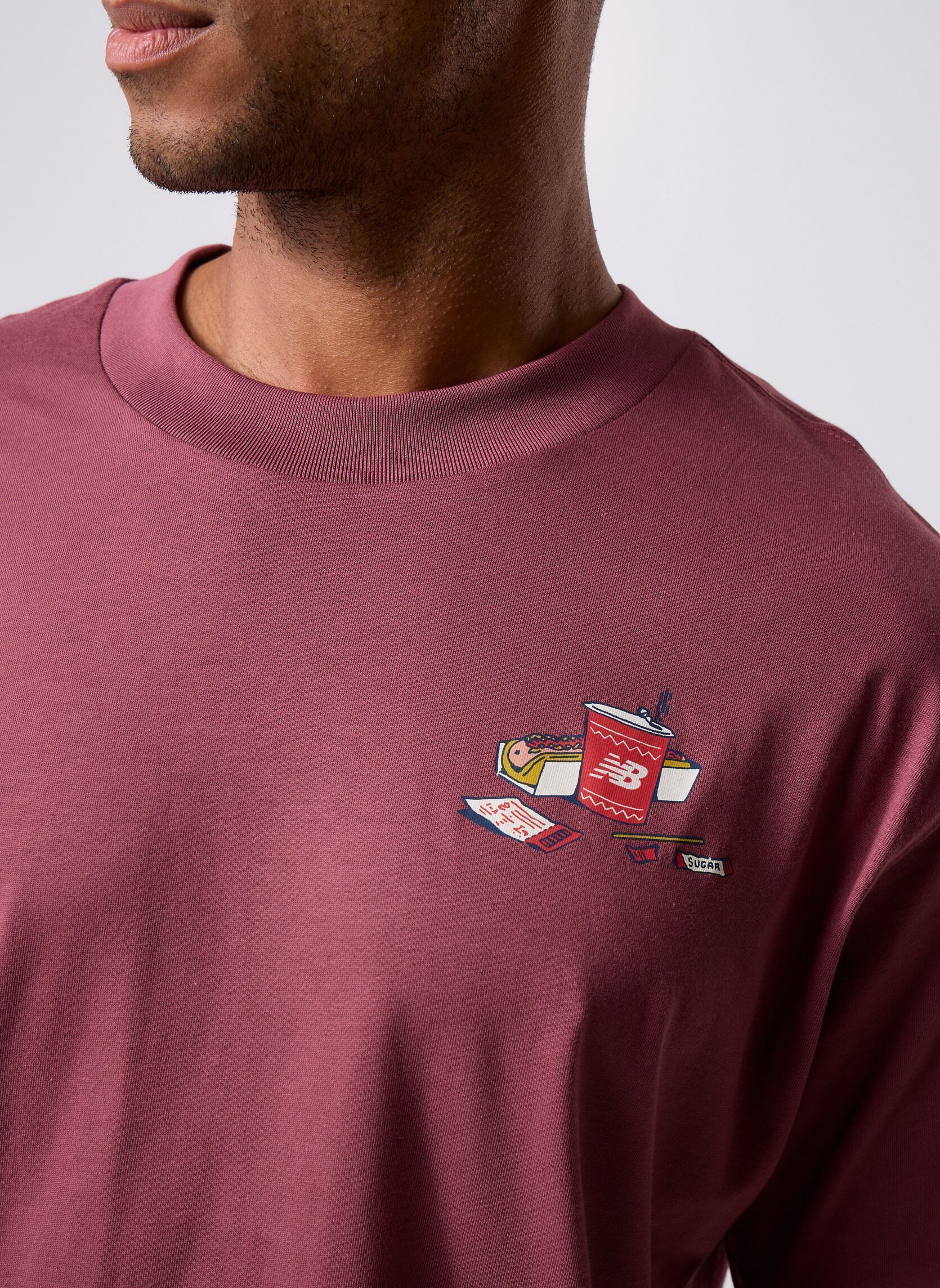 Tee-shirts manches courtes Spectator T-Shirt homme bordeaux New Balance Tee-shirts manches courtes Spectator T-Shirt homme bordeaux WASHED BURGUNDY