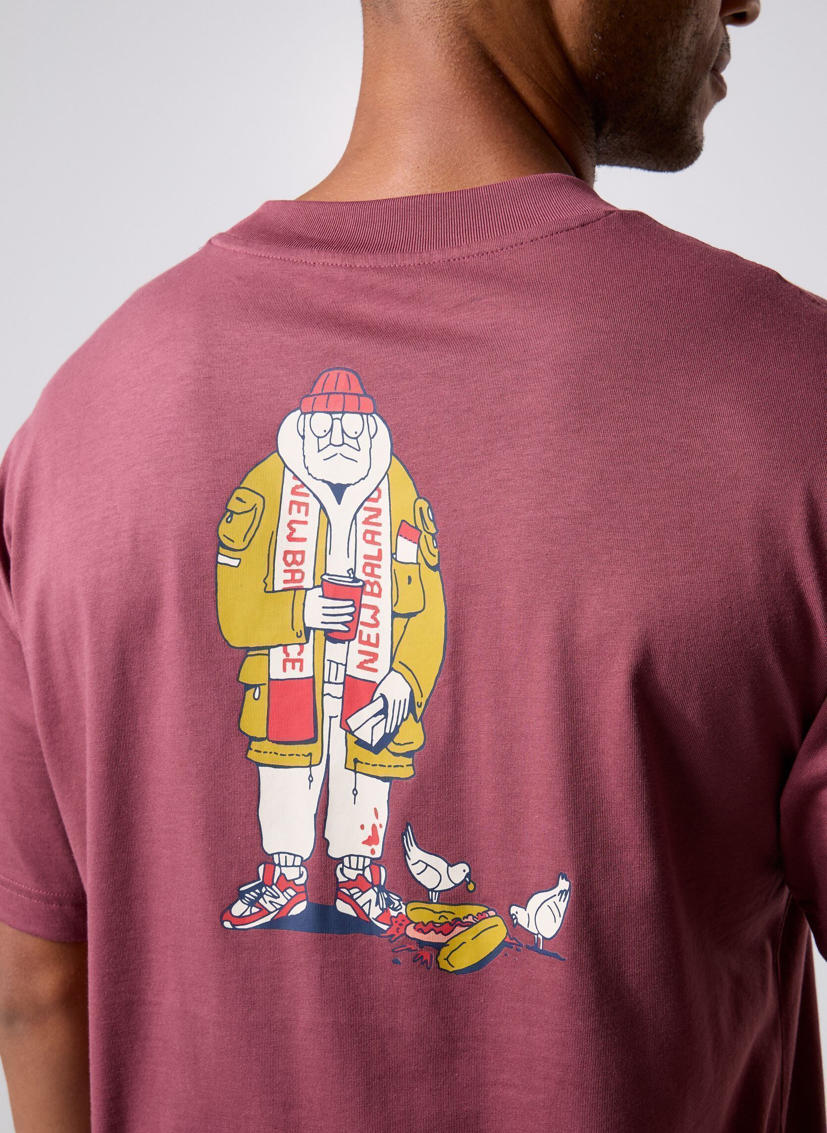 Tee-shirts manches courtes Spectator T-Shirt homme bordeaux New Balance Tee-shirts manches courtes Spectator T-Shirt homme bordeaux WASHED BURGUNDY
