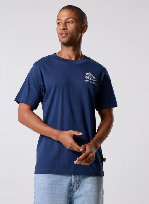 New Balance T-shirts met korte mouwen Left Chest Shoe Sketch T-Shirt heren blauw