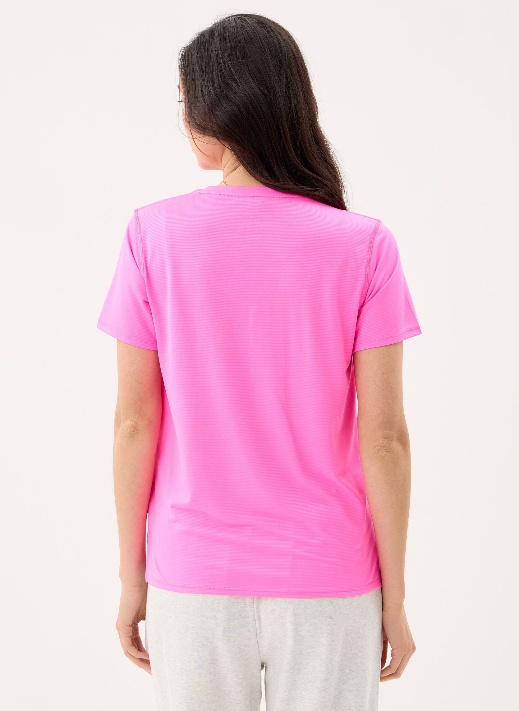 Kurzarm-T-Shirts Sport Essentials T-Shirt Women damen rosa New Balance Kurzarm-T-Shirts Sport Essentials T-Shirt Women damen rosa Pink Heat