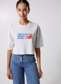 Tee-shirts manches courtes Athletics Premium Chest Logo Cropped T-S femme gris New Balance Tee-shirts manches courtes Athletics Premium Chest Logo Cropped T-S femme gris ASH HEATHER