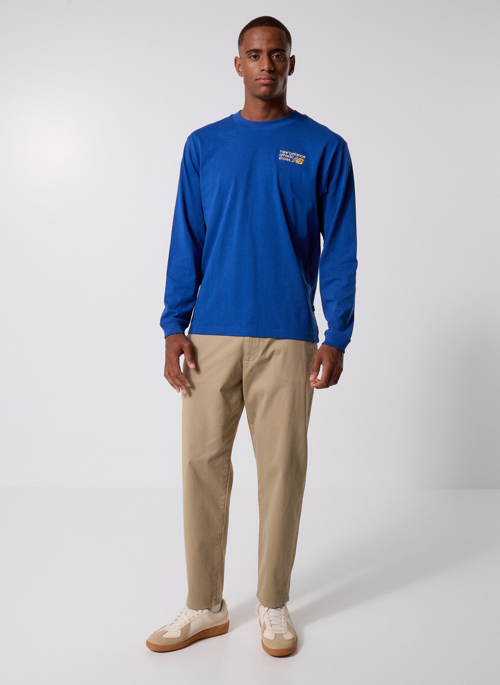 T-shirts met lange mouwen Athletics Premium Back Logo Long Sleeve heren blauw New Balance T-shirts met lange mouwen Athletics Premium Back Logo Long Sleeve heren blauw Galaxy Blue