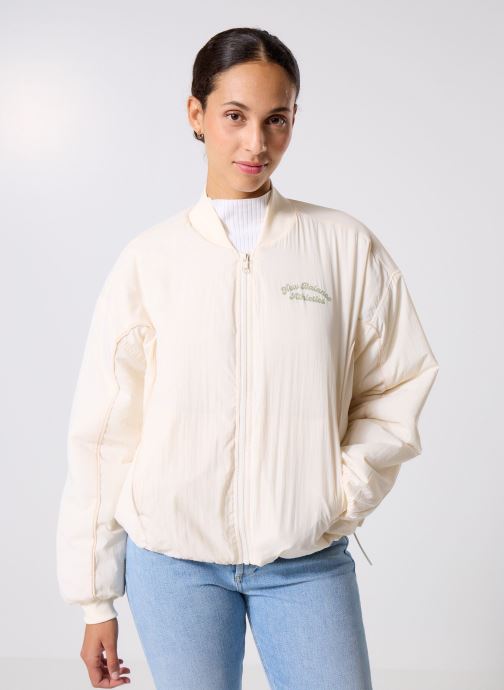 New Balance Blousons Linear Heritage Woven Bomber Jacket femme blanc