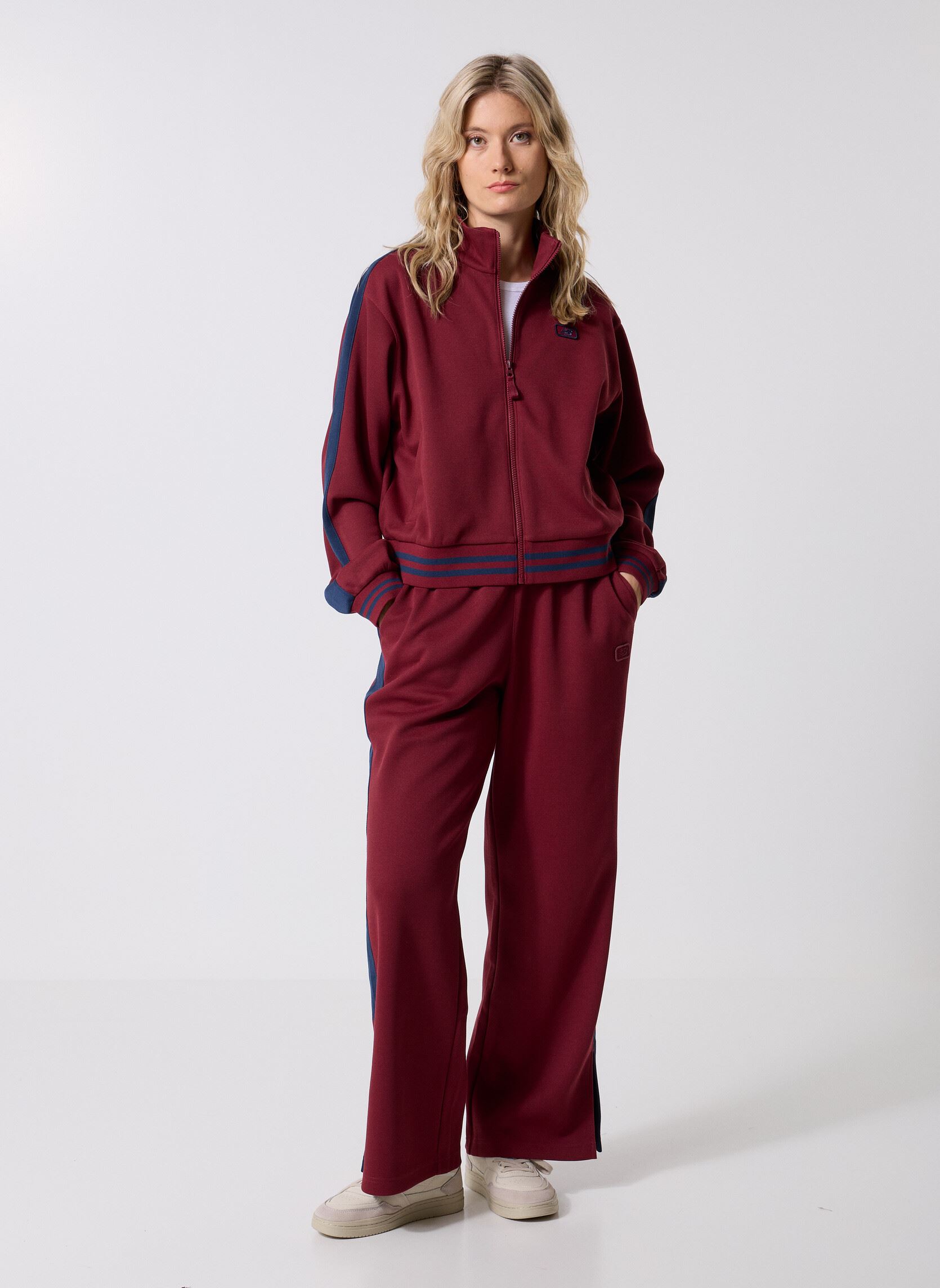 Trainingsvest Post Season Pique Track Jacket dames bordeaux New Balance Trainingsvest Post Season Pique Track Jacket dames bordeaux Monarch Burgundy