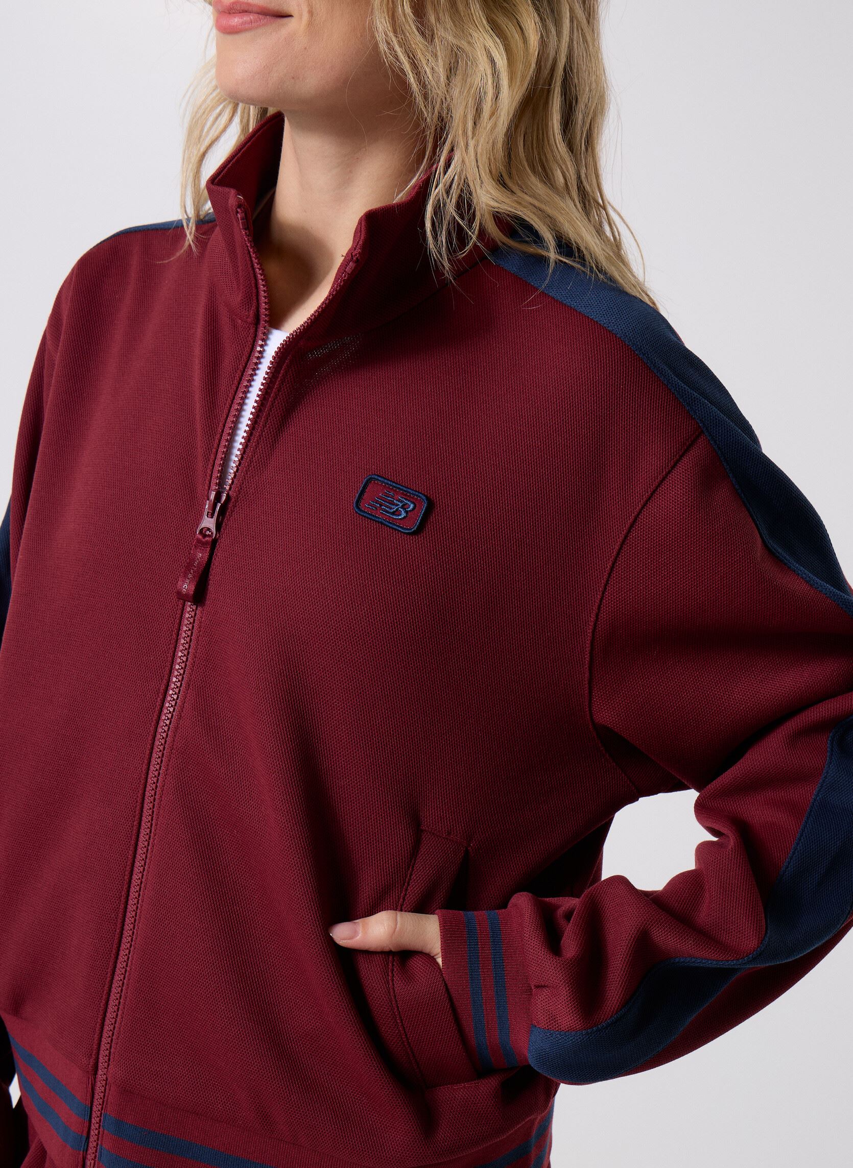 Trainingsvest Post Season Pique Track Jacket dames bordeaux New Balance Trainingsvest Post Season Pique Track Jacket dames bordeaux Monarch Burgundy