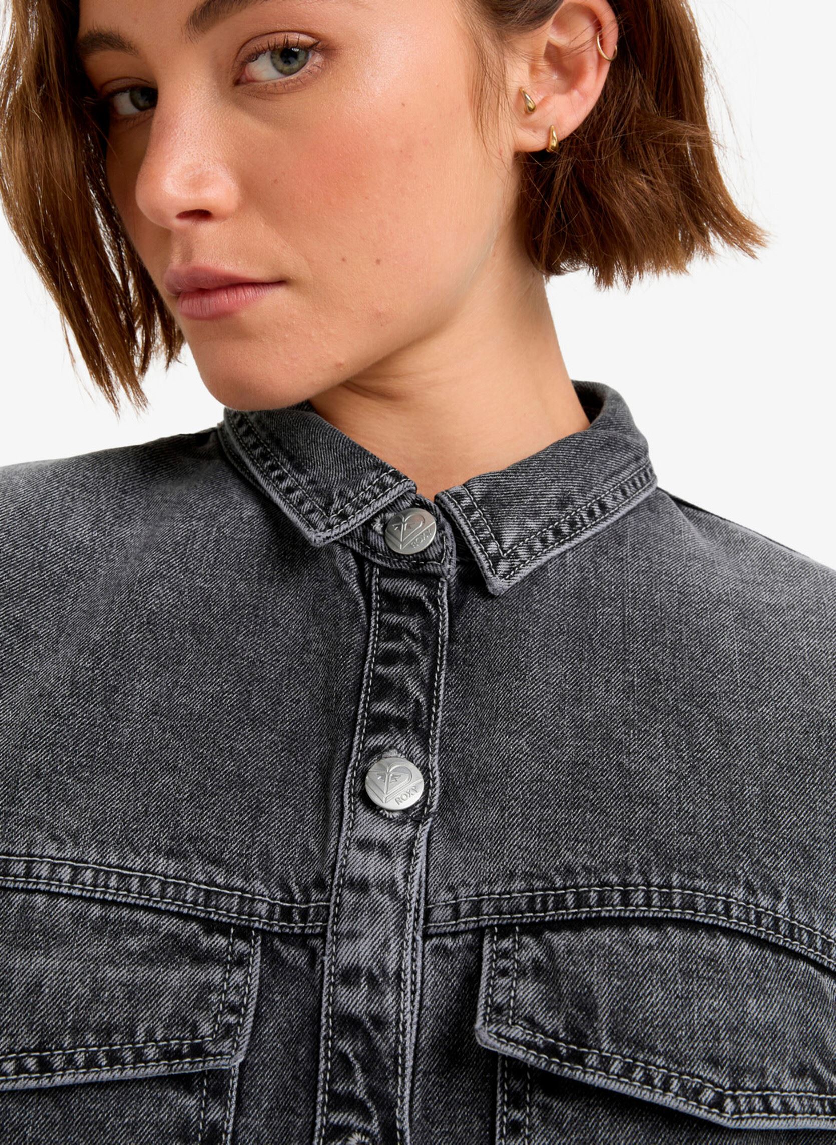 Overhemdjurken Tidal Moon dames grijs Roxy Overhemdjurken Tidal Moon dames grijs MID GREY