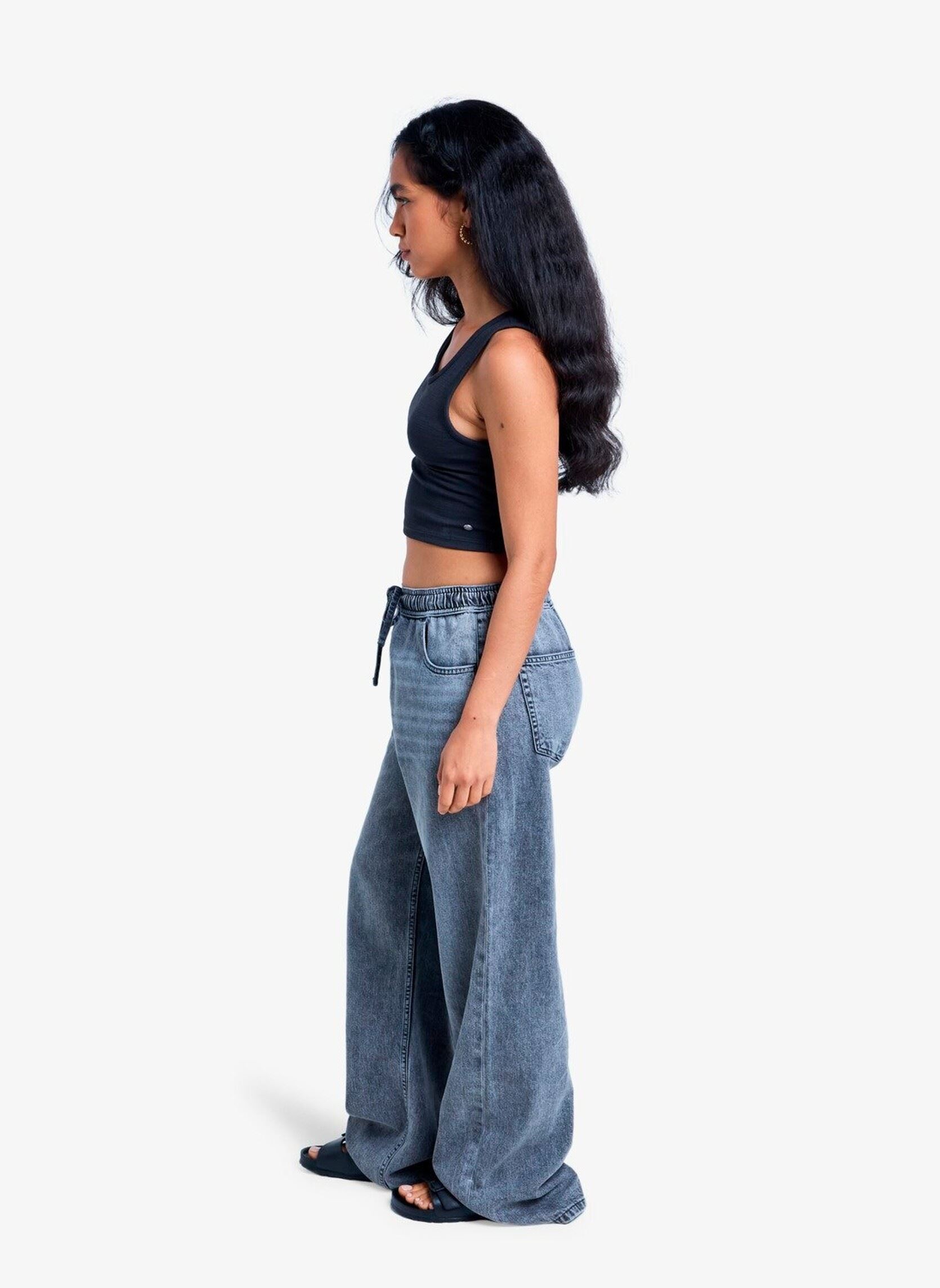Jeans larghi Stunning View Mid Grey donna grigio Roxy Jeans larghi Stunning View Mid Grey donna grigio MID GREY