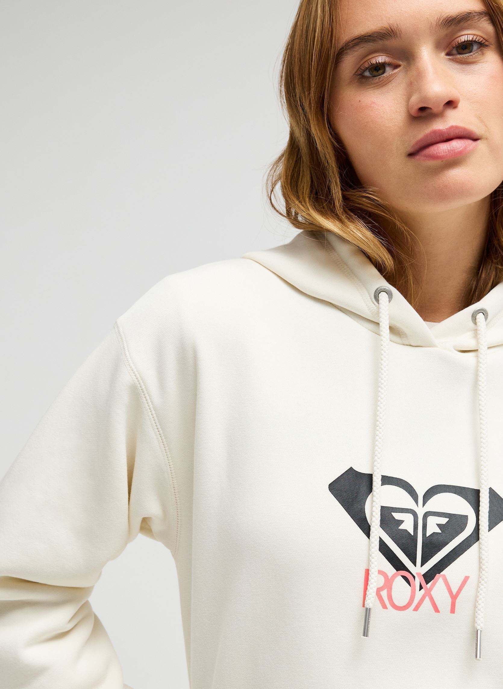 Hoodies Surf Stoked Hoodie Brushed Art dames wit Roxy Hoodies Surf Stoked Hoodie Brushed Art dames wit EGRET