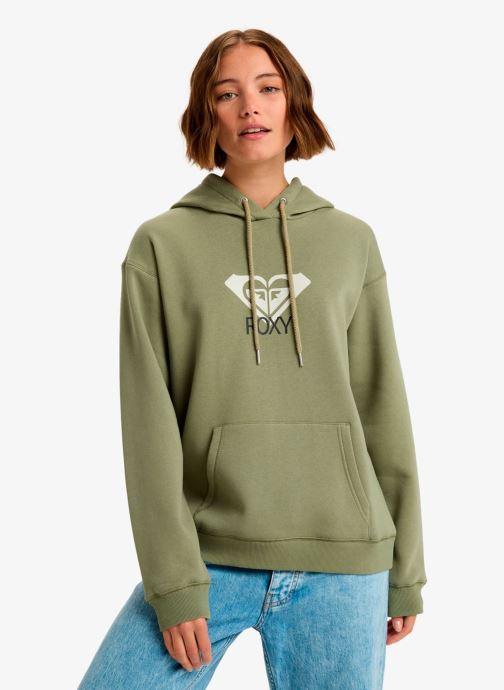 Roxy Sweats à capuche Surf Stoked Hoodie Brushed Art femme vert