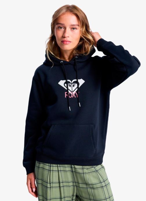 Roxy Sweats à capuche Surf Stoked Hoodie Brushed Art femme noir
