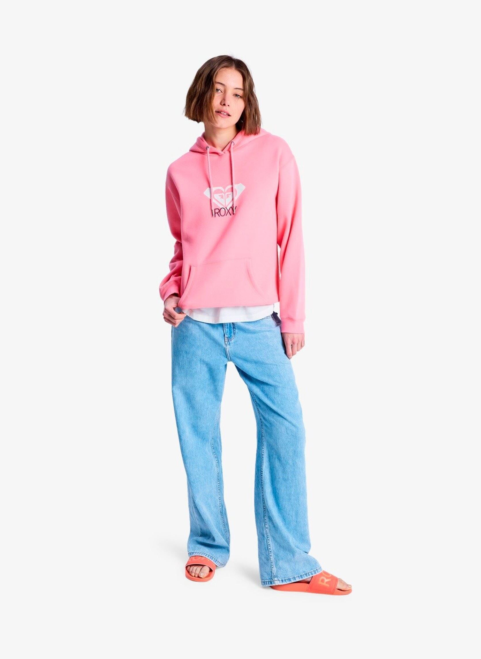 Sweats à capuche Surf Stoked Hoodie Brushed Art femme rose Roxy Sweats à capuche Surf Stoked Hoodie Brushed Art femme rose PLUMERIA