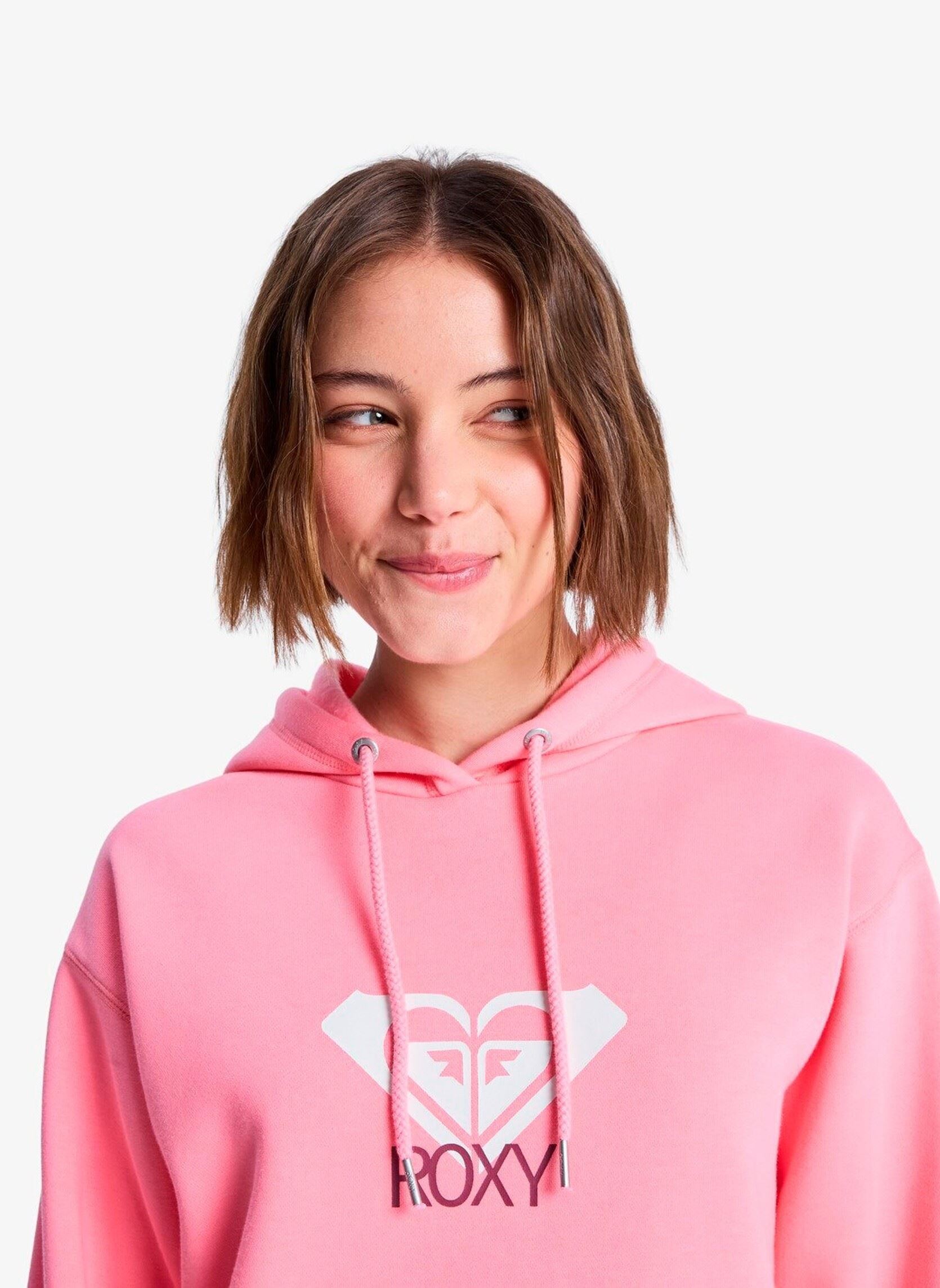 Sweats à capuche Surf Stoked Hoodie Brushed Art femme rose Roxy Sweats à capuche Surf Stoked Hoodie Brushed Art femme rose PLUMERIA