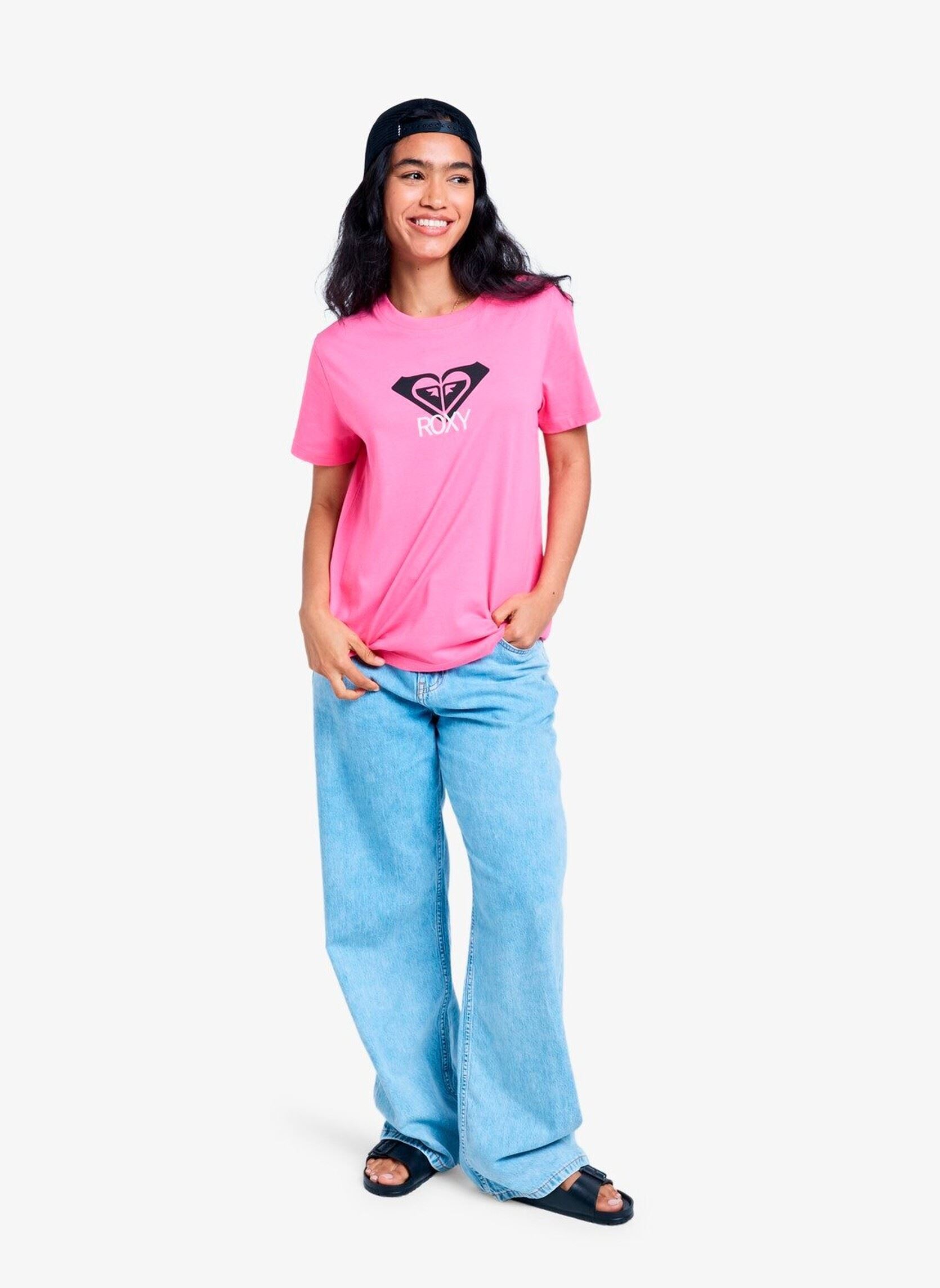 T-shirts met korte mouwen Ocean Road Art dames roze Roxy T-shirts met korte mouwen Ocean Road Art dames roze SANGRIA SUNSET