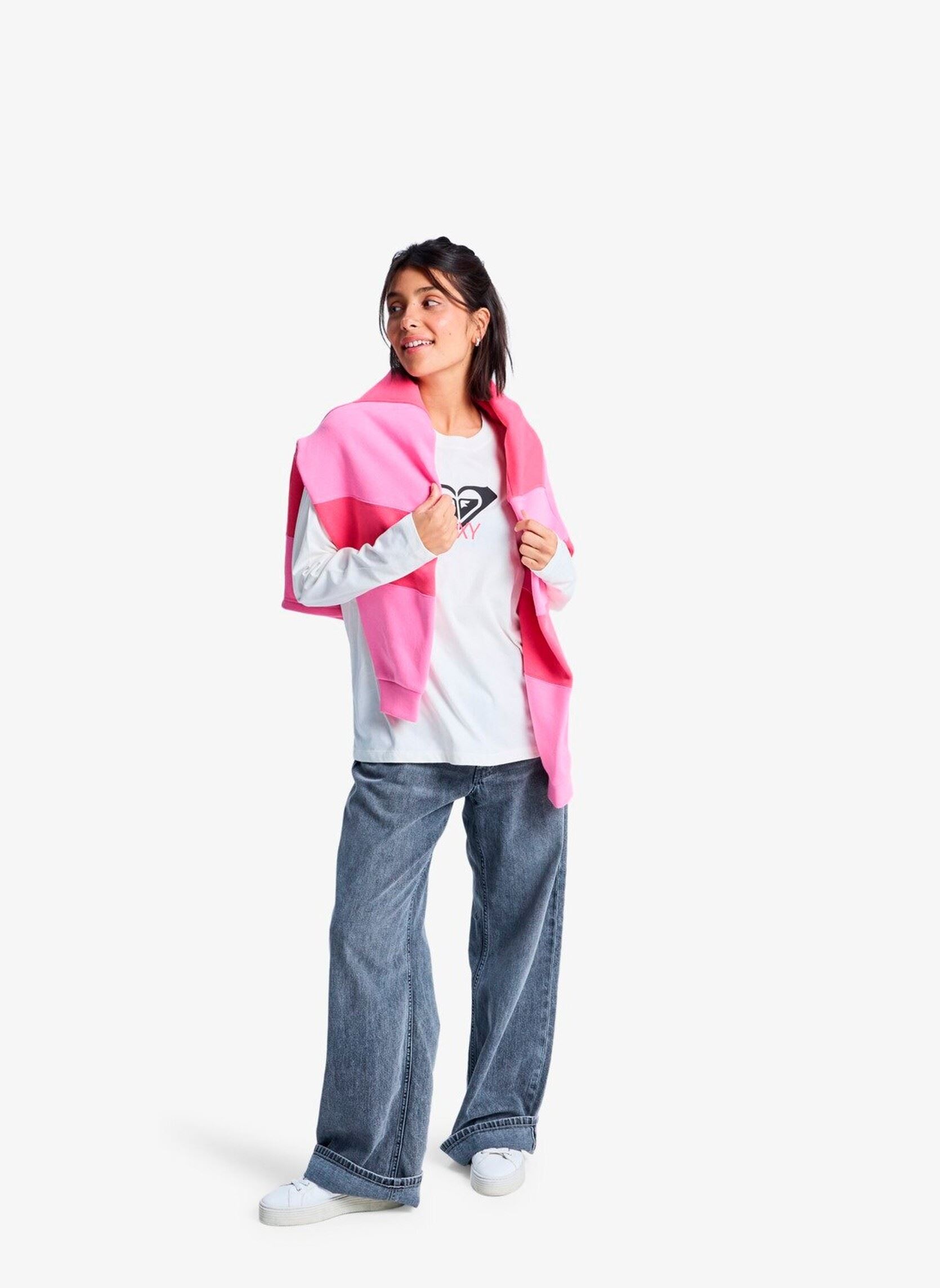 T-shirts met lange mouwen Hangloose Art Ls dames wit Roxy T-shirts met lange mouwen Hangloose Art Ls dames wit EGRET