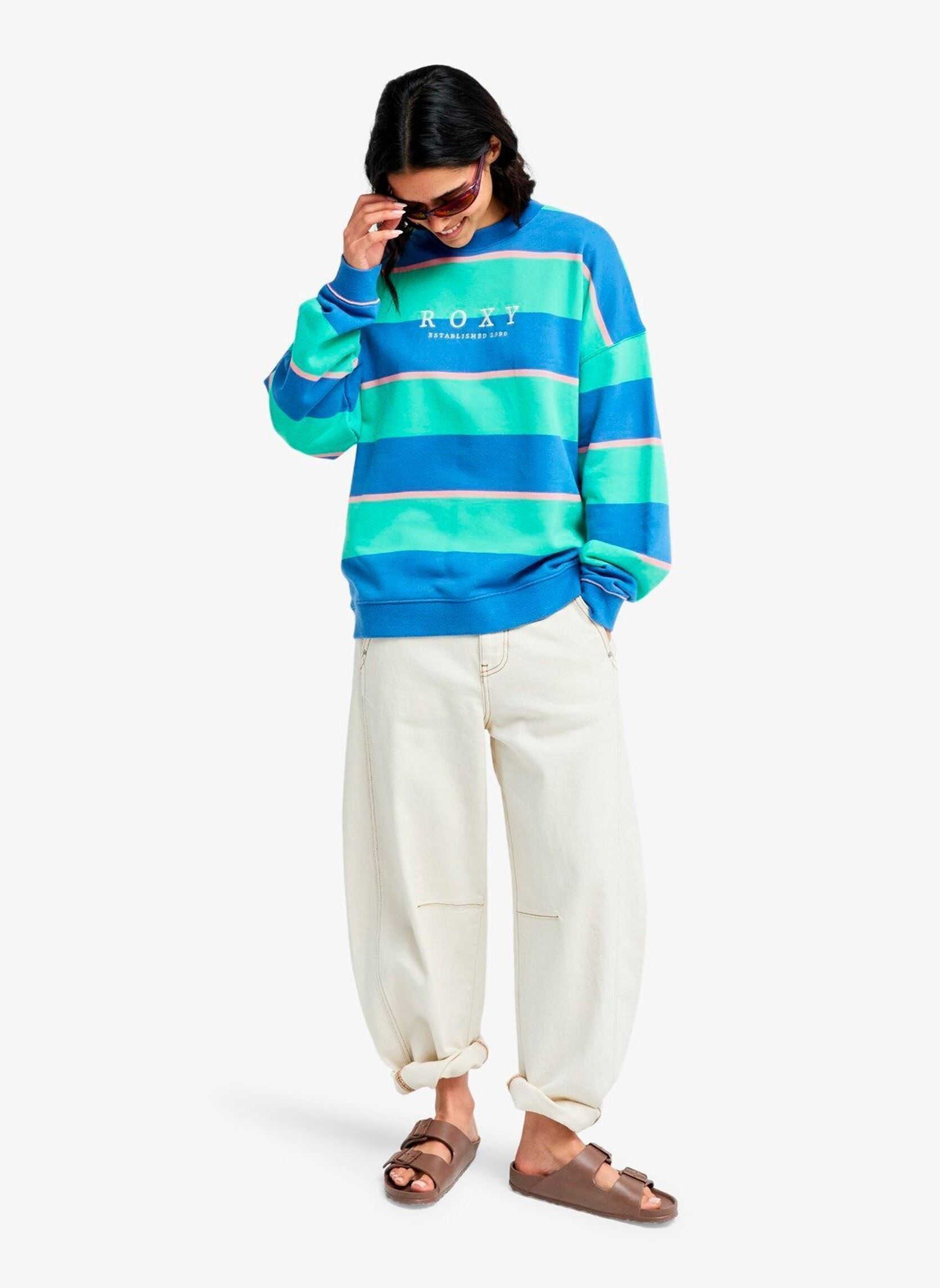 Sweater Strictly Stripes Oversized dames blauw Roxy Sweater Strictly Stripes Oversized dames blauw KATYDID STRIPY SOUL