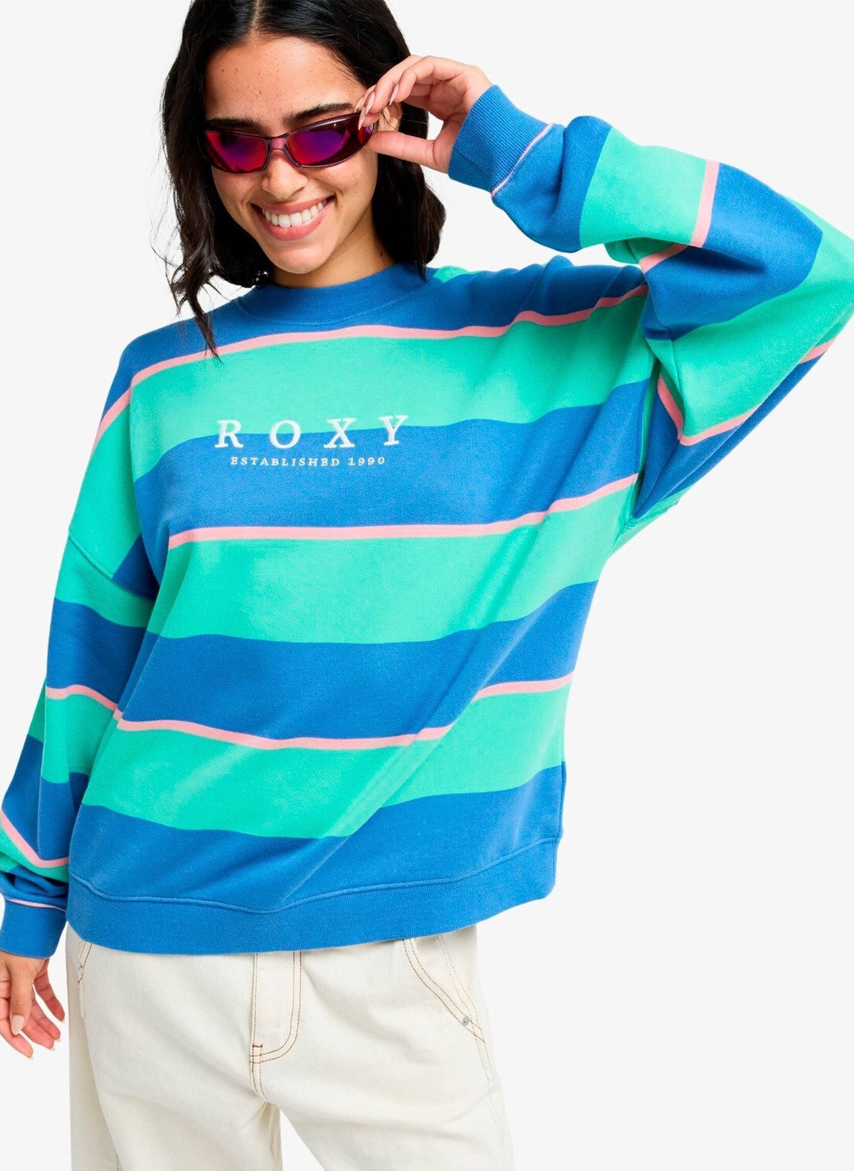 Sweat shirt Roxy Strictly Stripes Oversized EU - vue 1