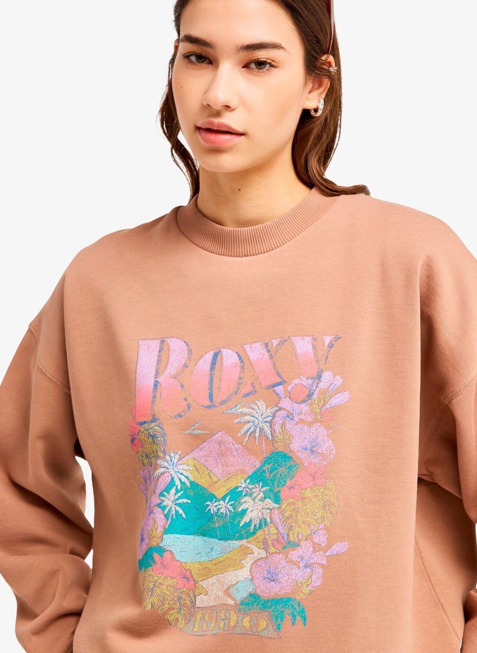 Sweater Lineup Oversized Crew dames bruin Roxy Sweater Lineup Oversized Crew dames bruin BROWNIE