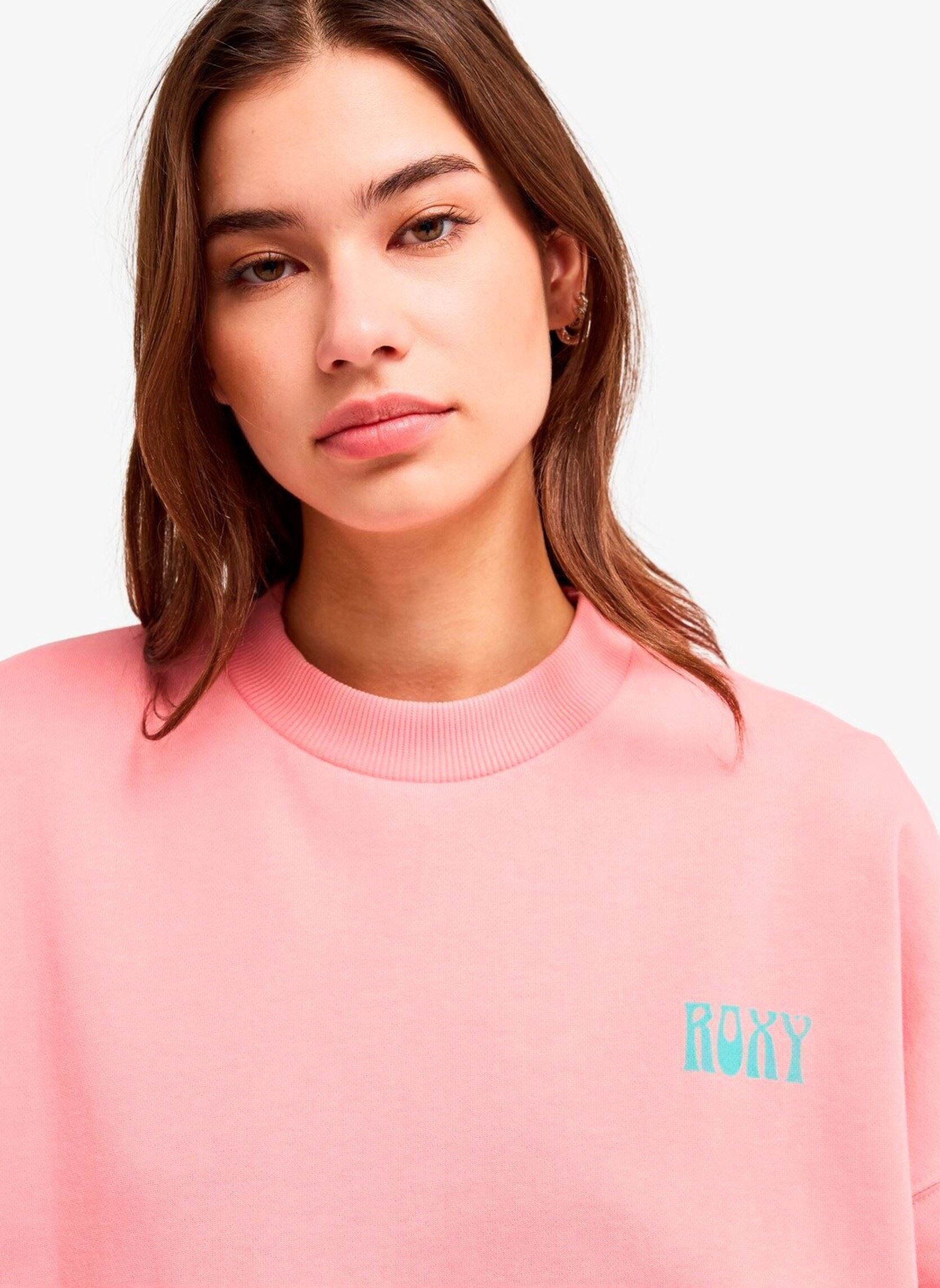 Sweater Lineup Oversized Crew dames roze Roxy Sweater Lineup Oversized Crew dames roze PLUMERIA