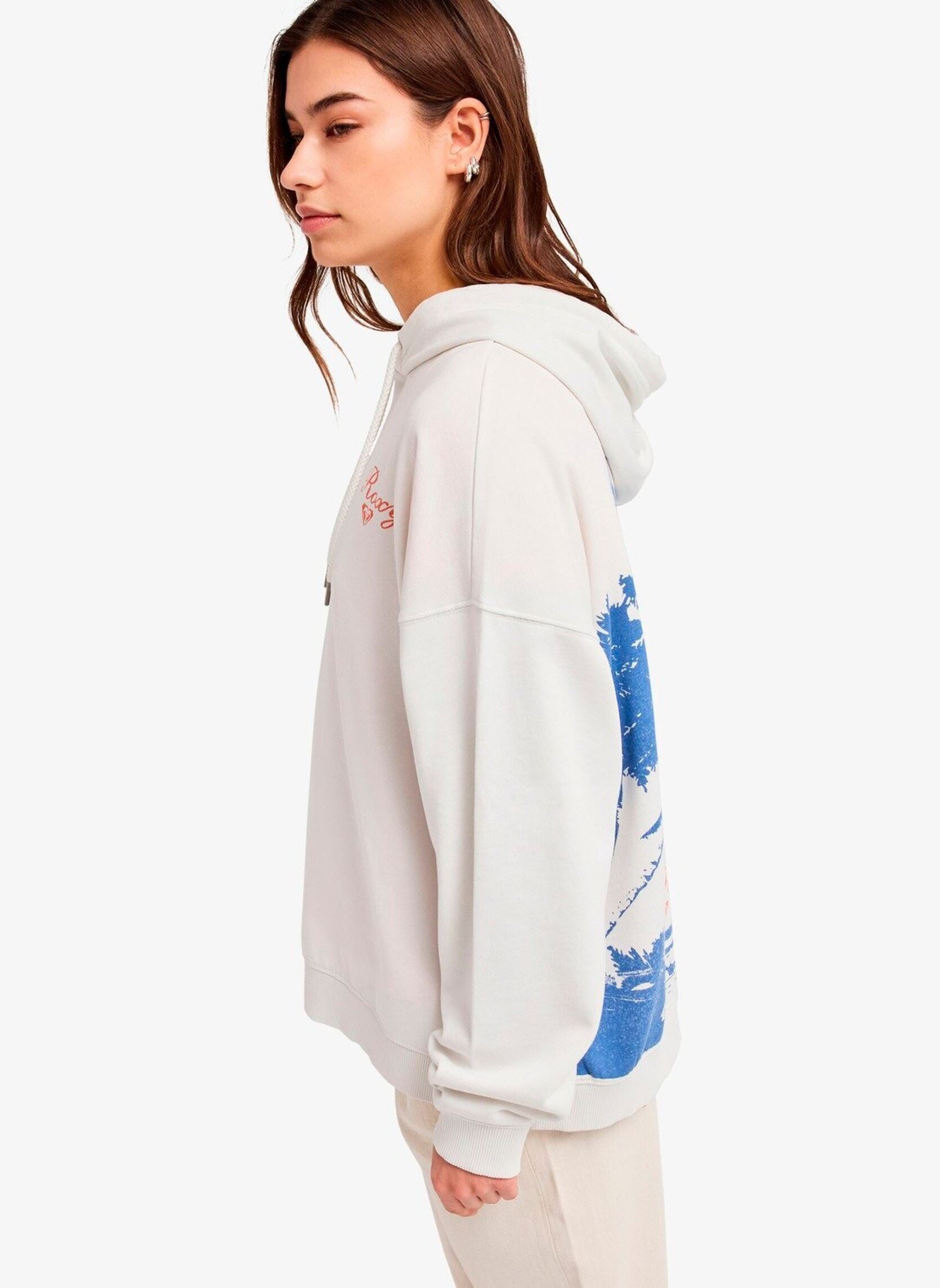 Sweats à capuche Lineup Oversized Hoodie femme blanc Roxy Sweats à capuche Lineup Oversized Hoodie femme blanc COCONUT MILK