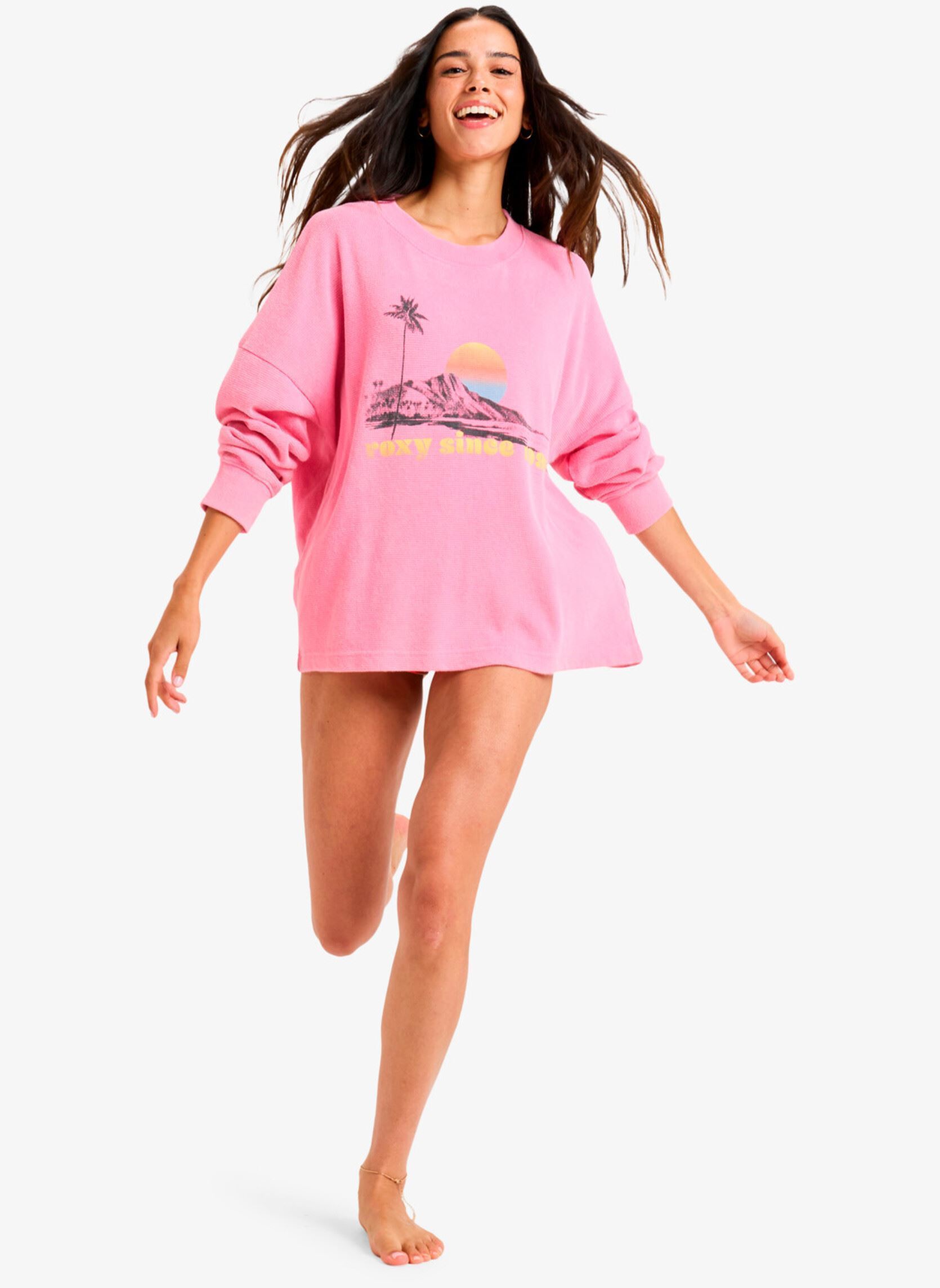 Sweater Eastside Midweight dames roze Roxy Sweater Eastside Midweight dames roze PINK COSMOS