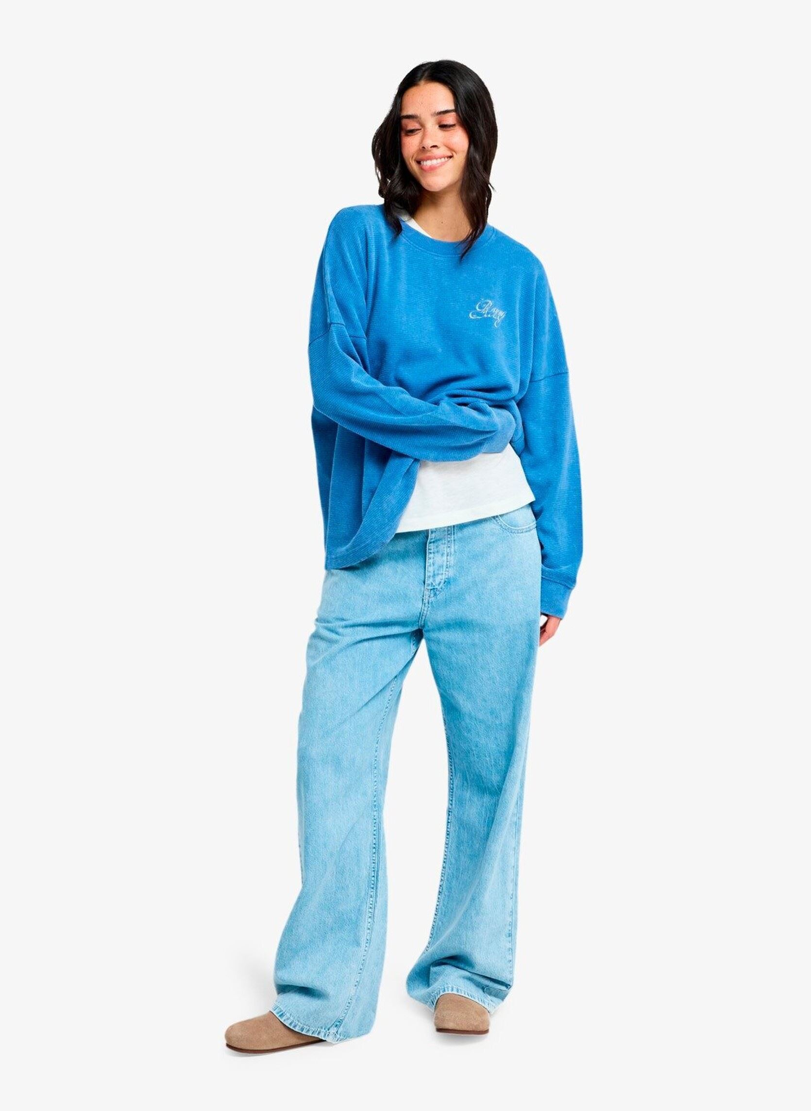 Sweater Eastside Midweight dames blauw Roxy Sweater Eastside Midweight dames blauw DUTCH BLUE