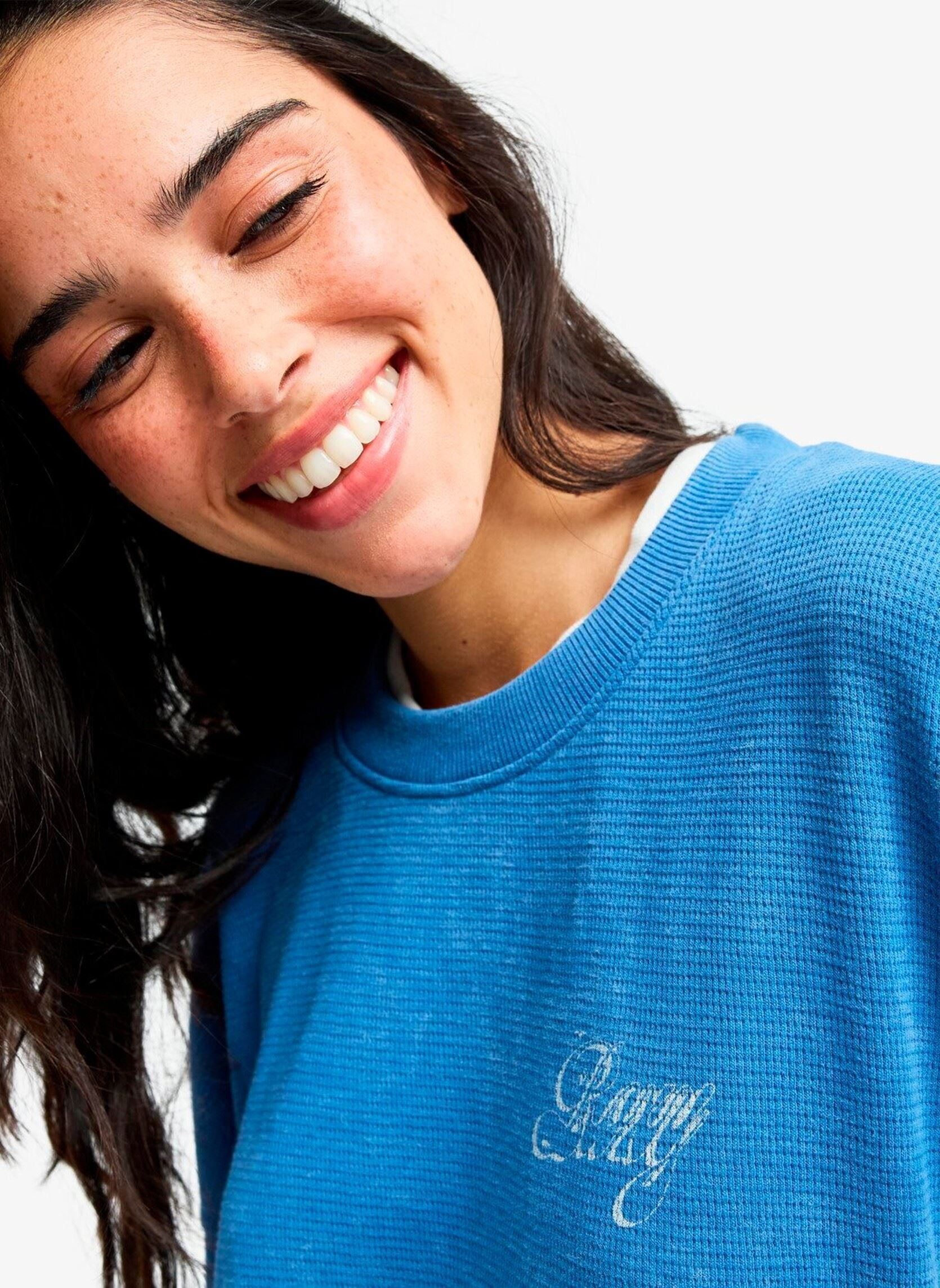 Sweater Eastside Midweight dames blauw Roxy Sweater Eastside Midweight dames blauw DUTCH BLUE