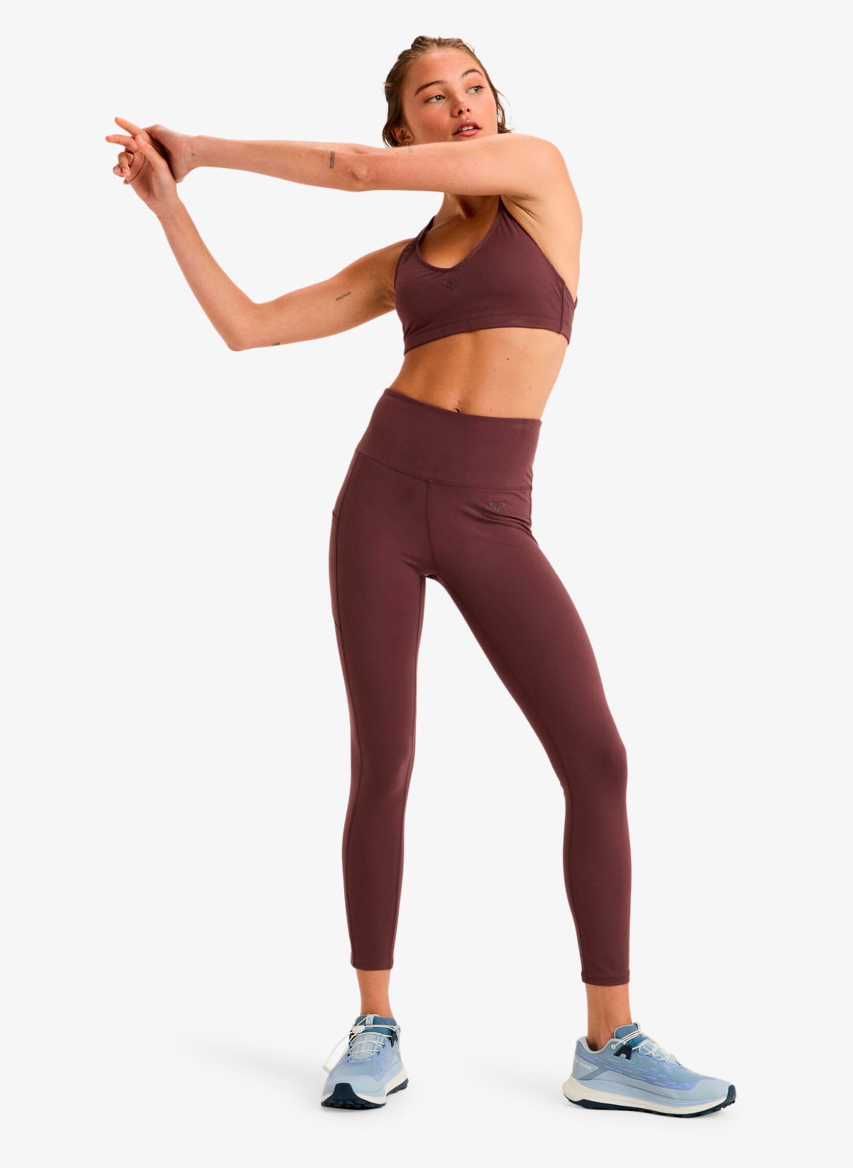 Leggings Heart Into It Ankle Legging dames paars Roxy Leggings Heart Into It Ankle Legging dames paars HUCKLEBERRY