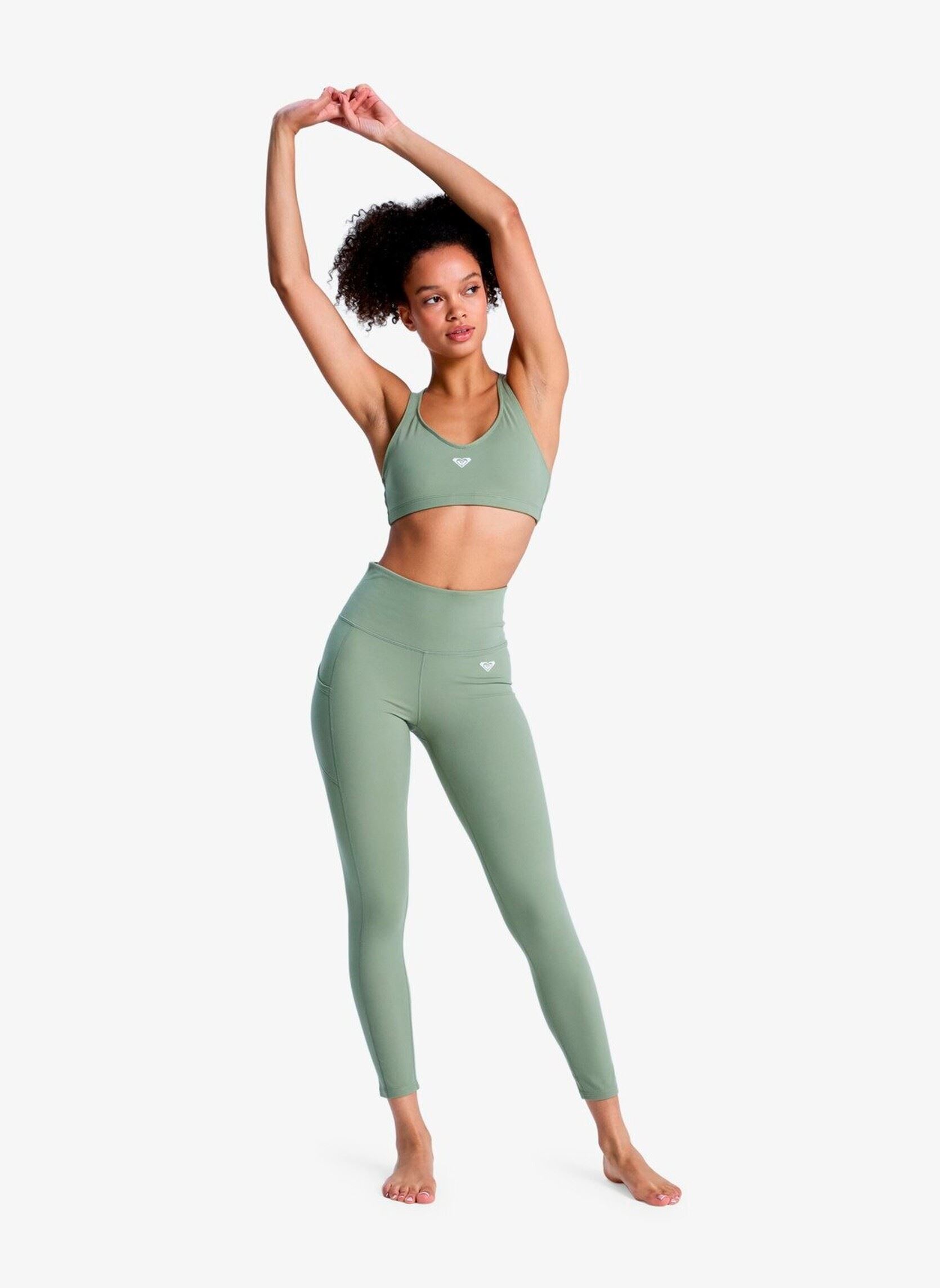 Leggings Heart Into It Ankle Legging femme vert Roxy Leggings Heart Into It Ankle Legging femme vert OIL GREEN