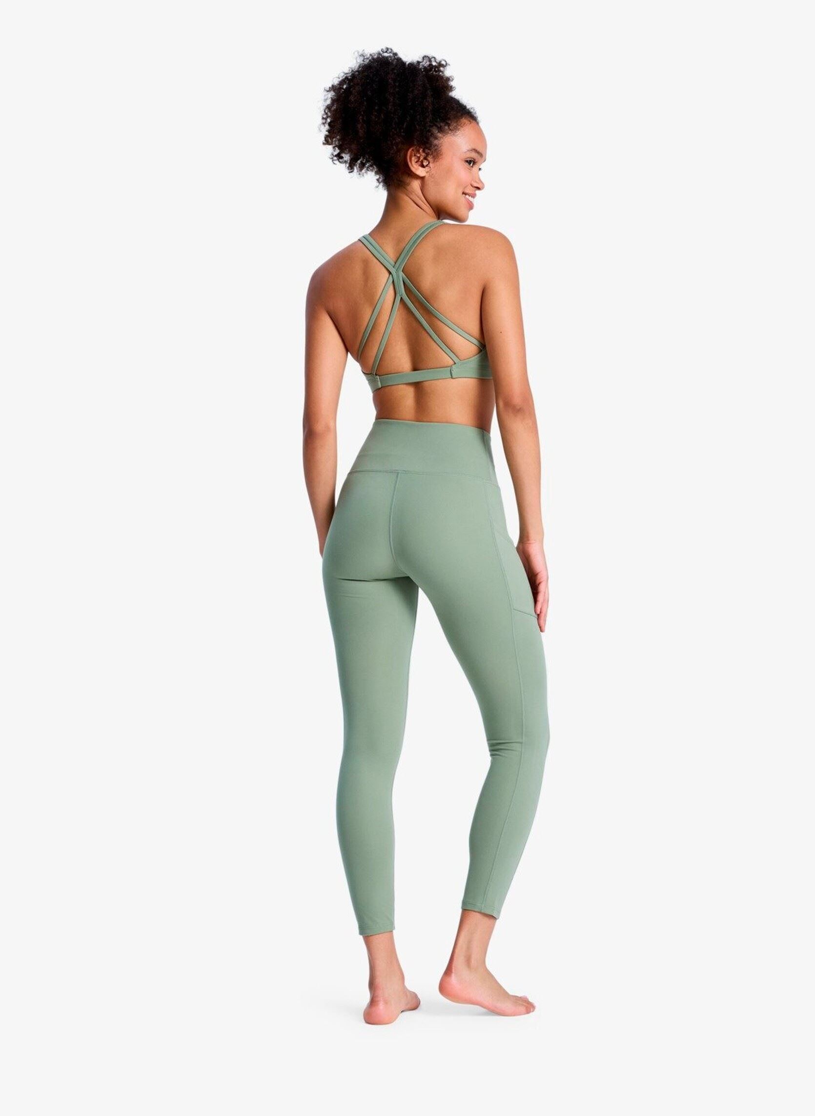 Leggings Heart Into It Ankle Legging femme vert Roxy Leggings Heart Into It Ankle Legging femme vert OIL GREEN