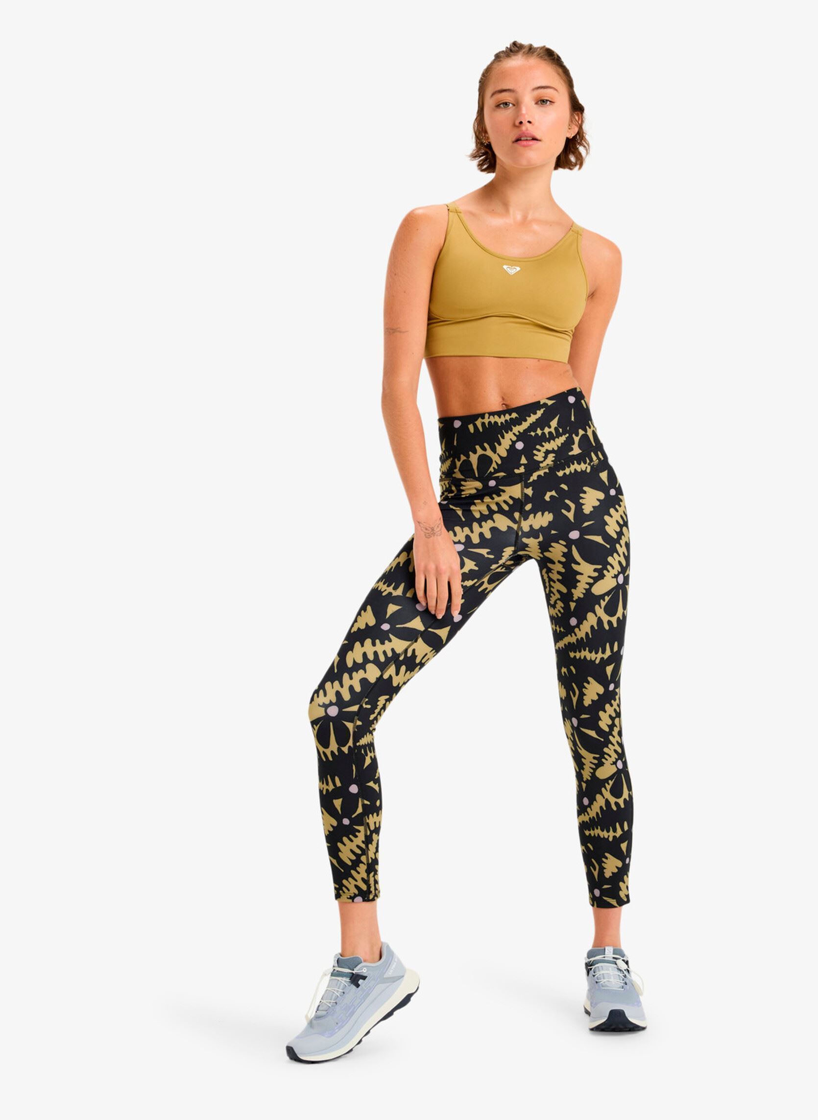 Leggings Heart Into It Ankle Legging Pt femme noir Roxy Leggings Heart Into It Ankle Legging Pt femme noir ANTHRACITE BIG FLOWERS