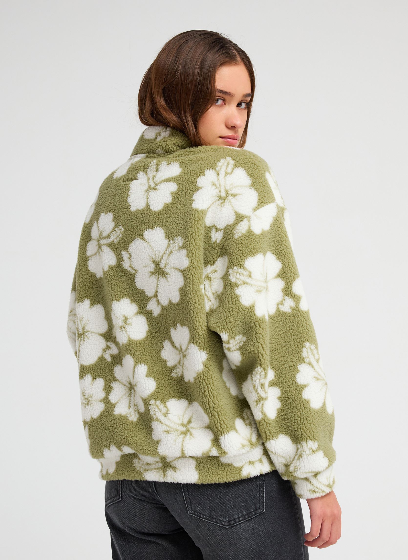 Fleece-Jacken Jive Talking Bonded damen grün Roxy Fleece-Jacken Jive Talking Bonded damen grün OIL GREEN HIPPY BICO