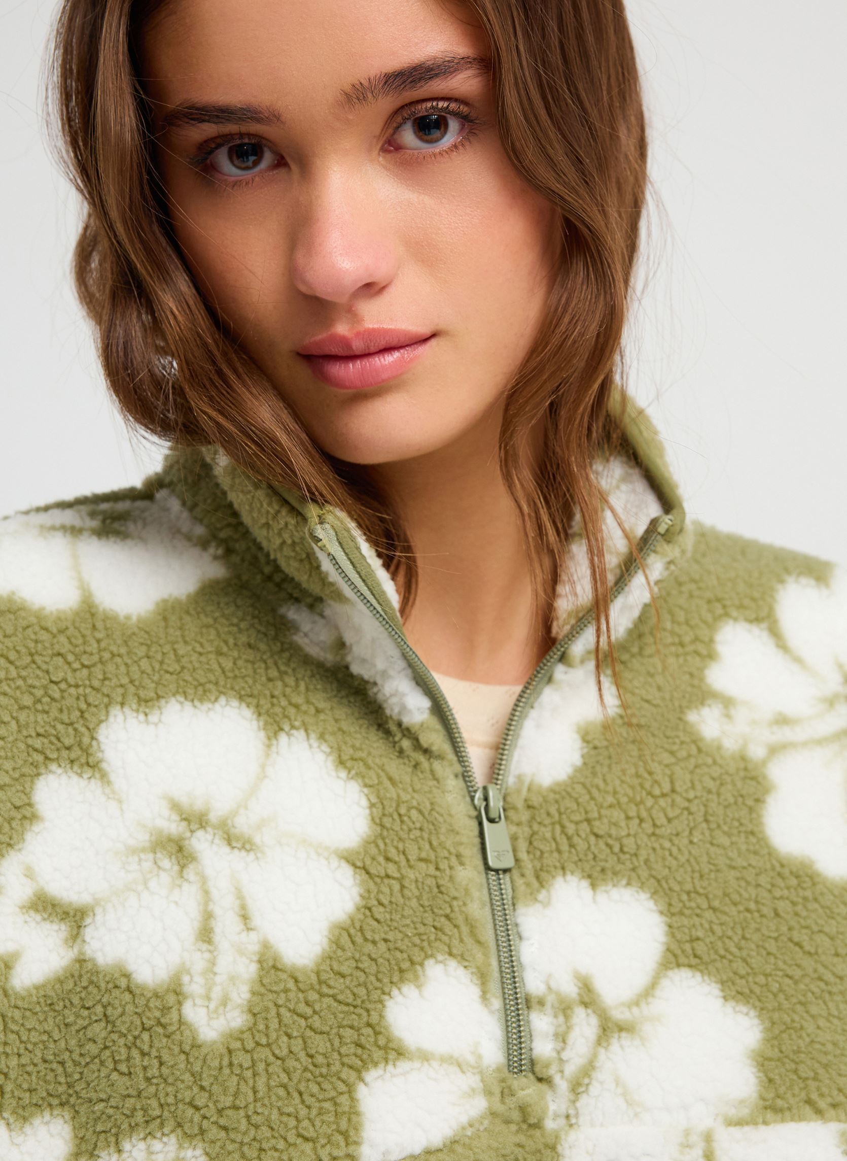 Fleece-Jacken Jive Talking Bonded damen grün Roxy Fleece-Jacken Jive Talking Bonded damen grün OIL GREEN HIPPY BICO