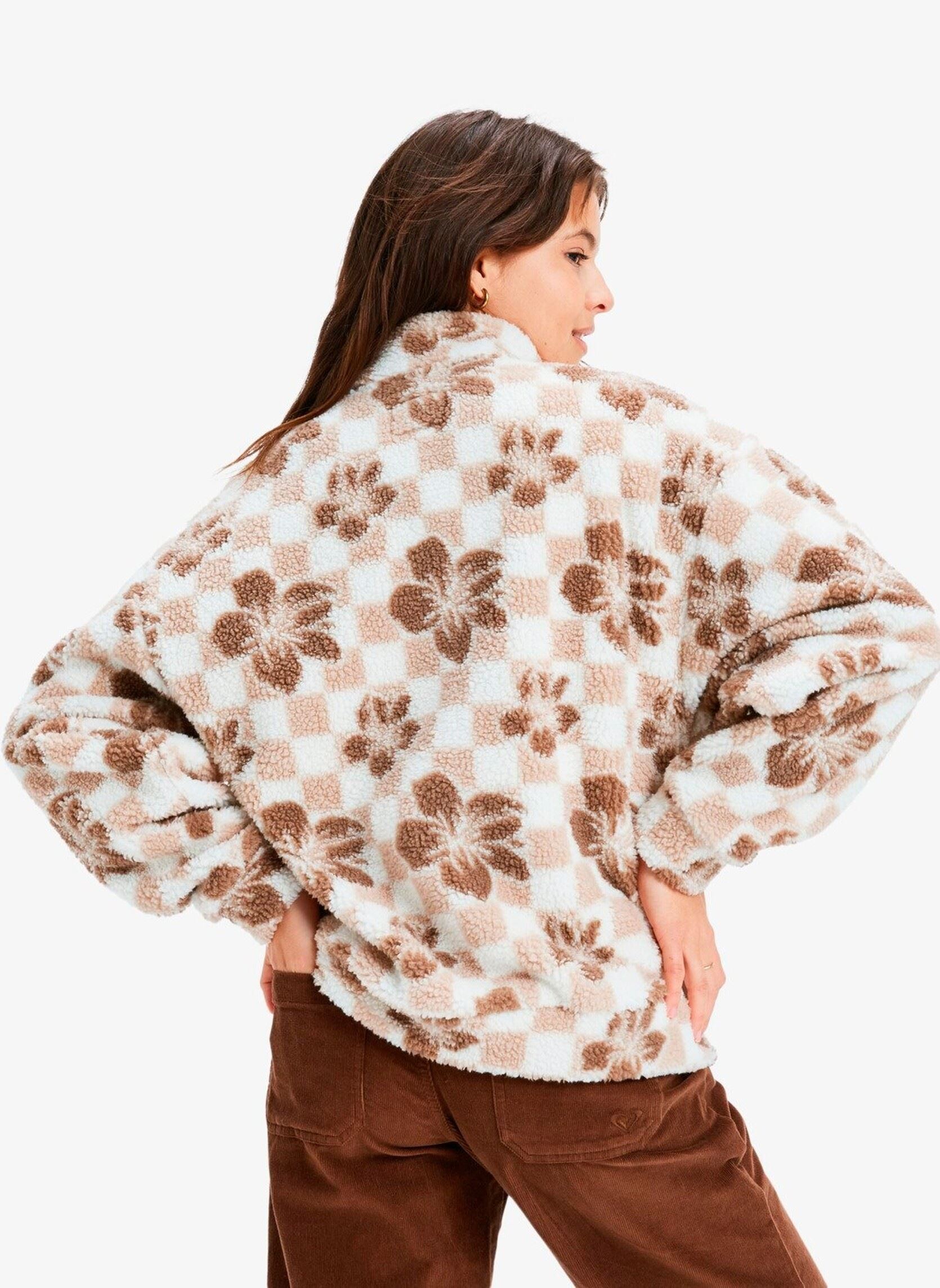 Fleece-Pullover Jive Talking Bonded damen weiß Roxy Fleece-Pullover Jive Talking Bonded damen weiß EGRET HIBI SQUARE