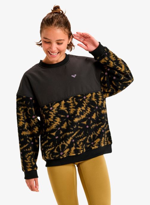 Roxy Fleece truien Waves Of Warmth Layered Crew dames zwart