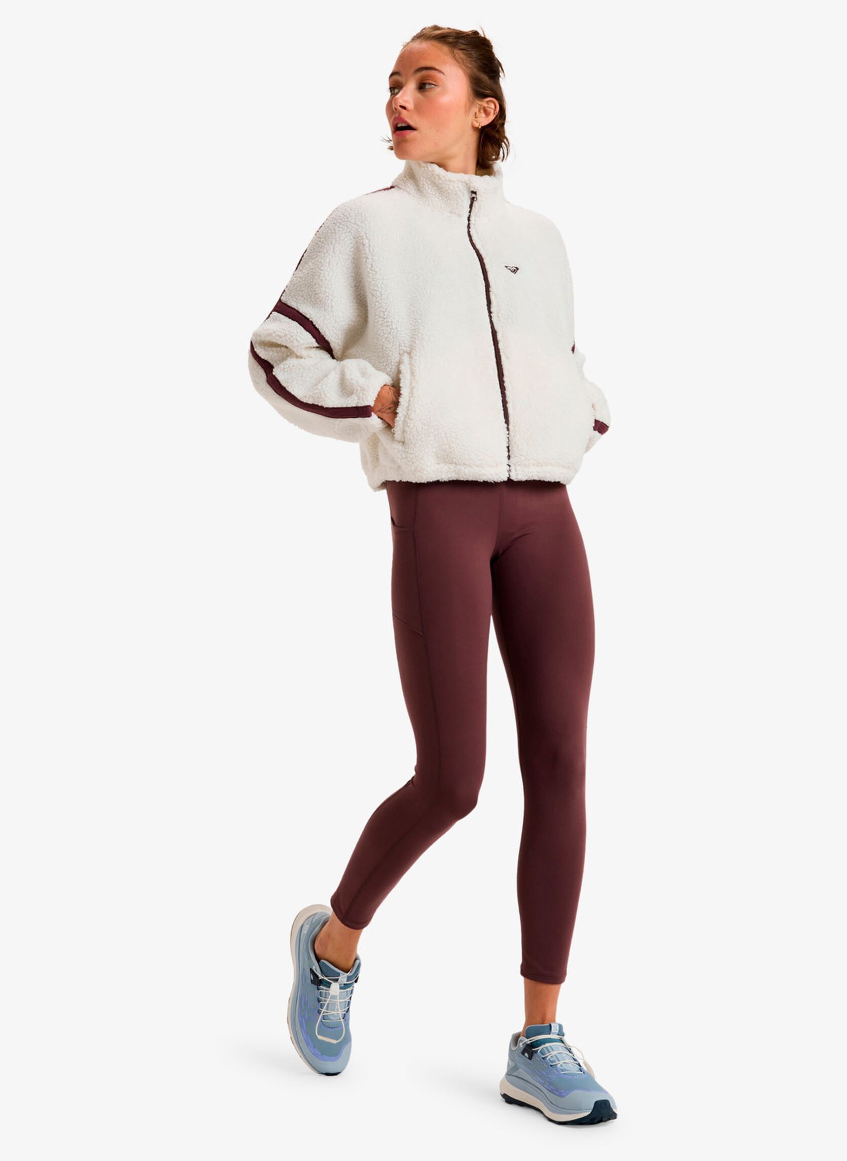 Fleece-Pullover Boundless Spirit Zippered damen weiß Roxy Fleece-Pullover Boundless Spirit Zippered damen weiß WHISPER WHITE