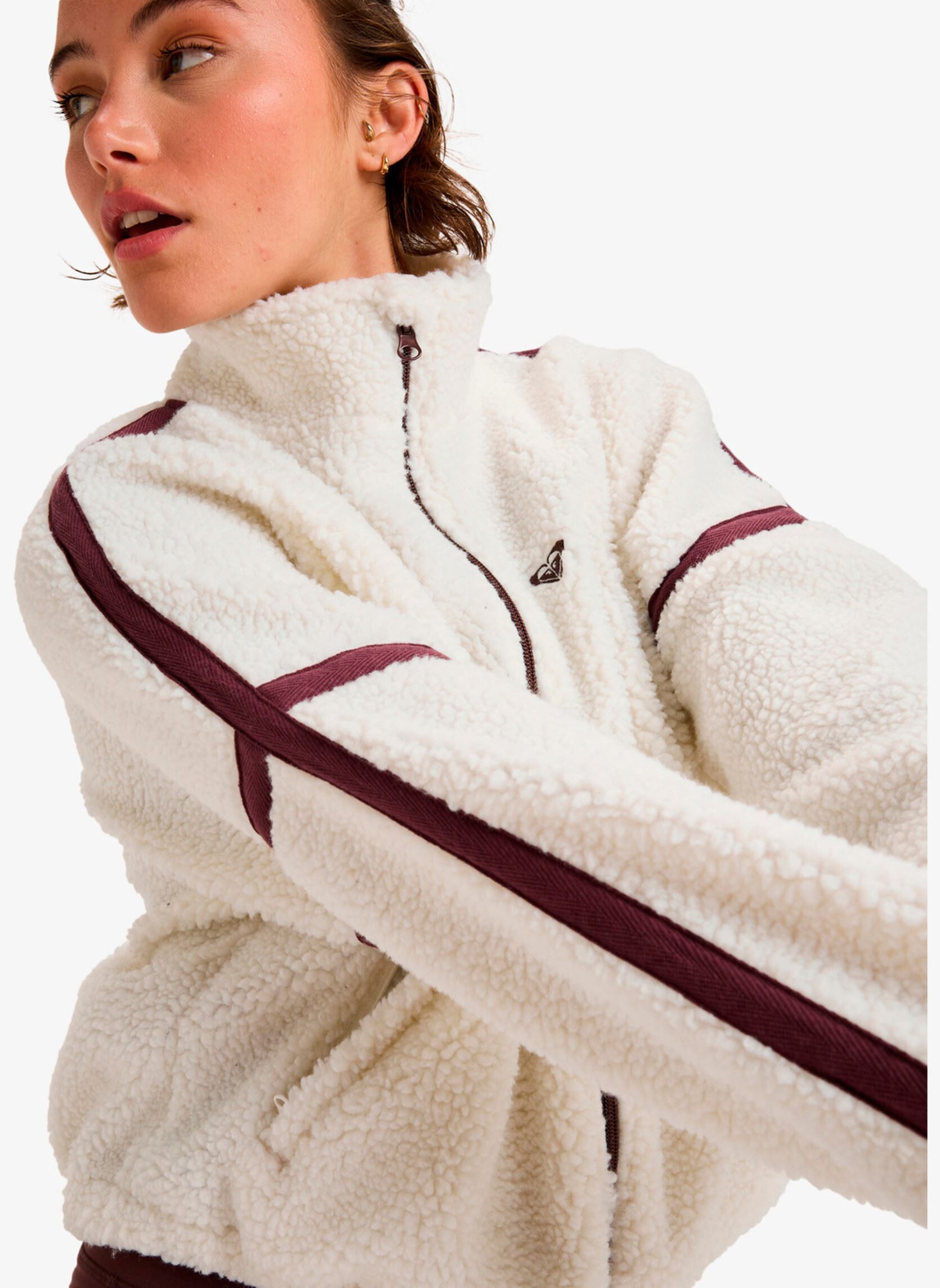 Fleece-Pullover Boundless Spirit Zippered damen weiß Roxy Fleece-Pullover Boundless Spirit Zippered damen weiß WHISPER WHITE
