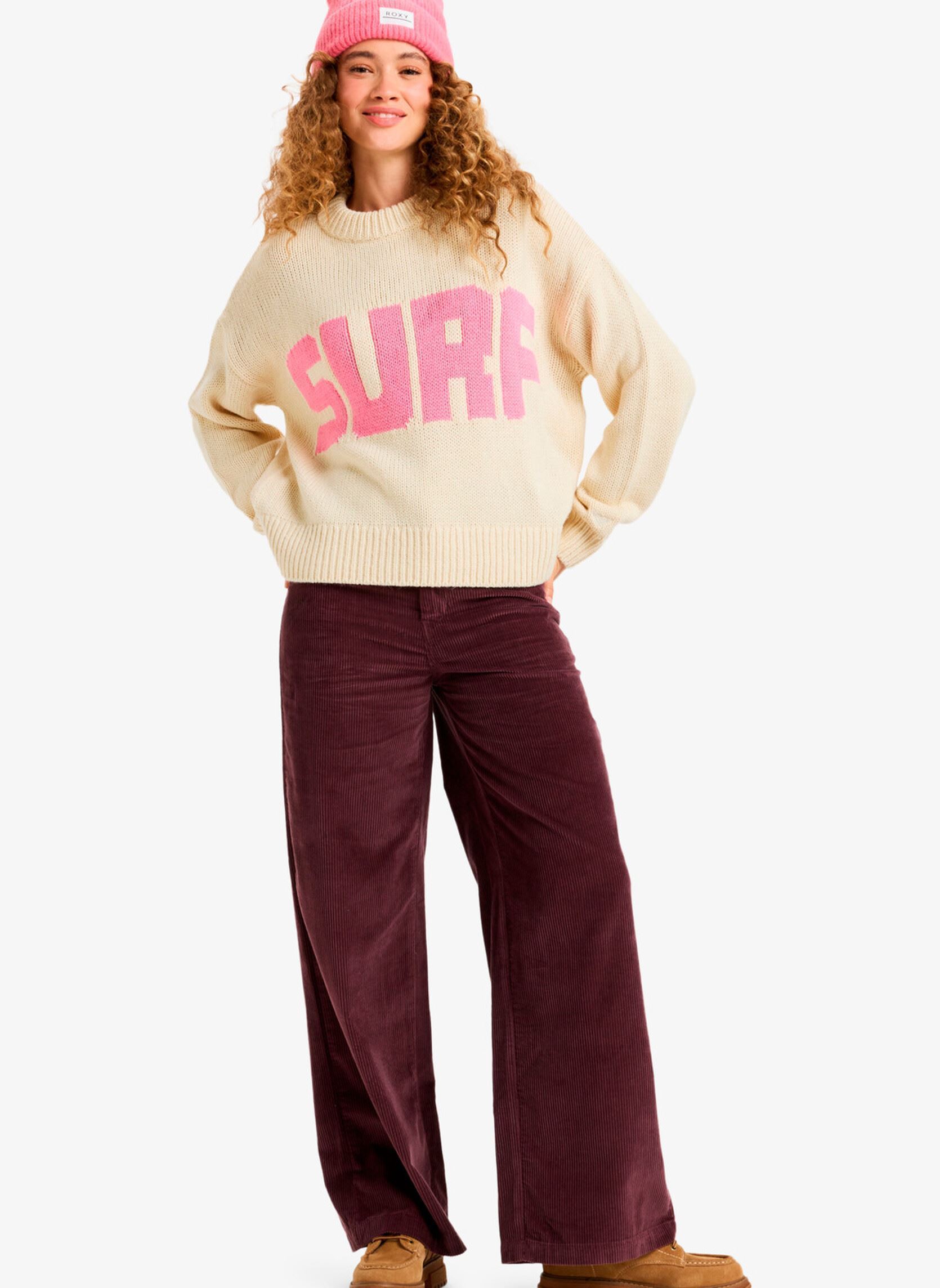 Sweatshirts Exploring Heart femme blanc Roxy Sweatshirts Exploring Heart femme blanc Parchment