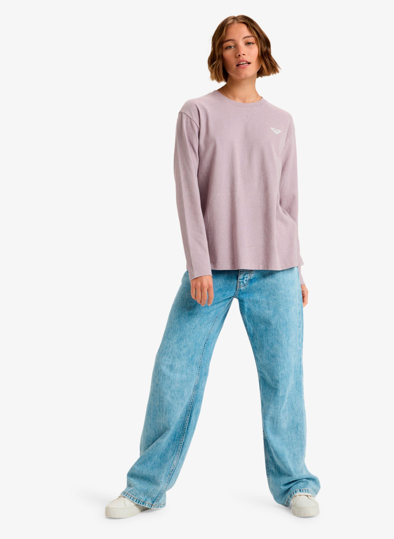 Tee-shirts manches longues Hangloose Washed Ls femme violet Roxy Tee-shirts manches longues Hangloose Washed Ls femme violet NIRVANA