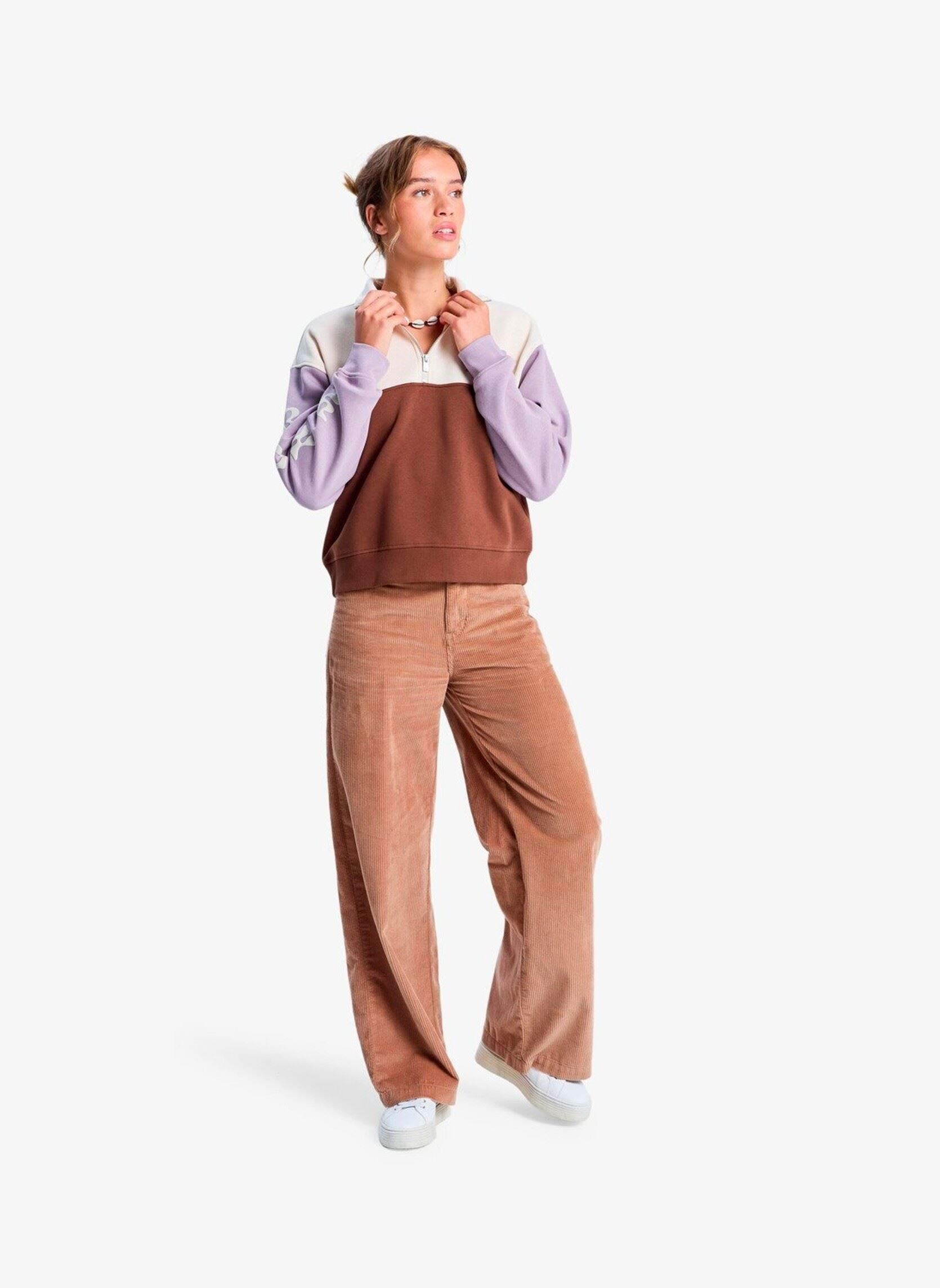 Sweater View Point Block dames bruin Roxy Sweater View Point Block dames bruin TIRAMISU